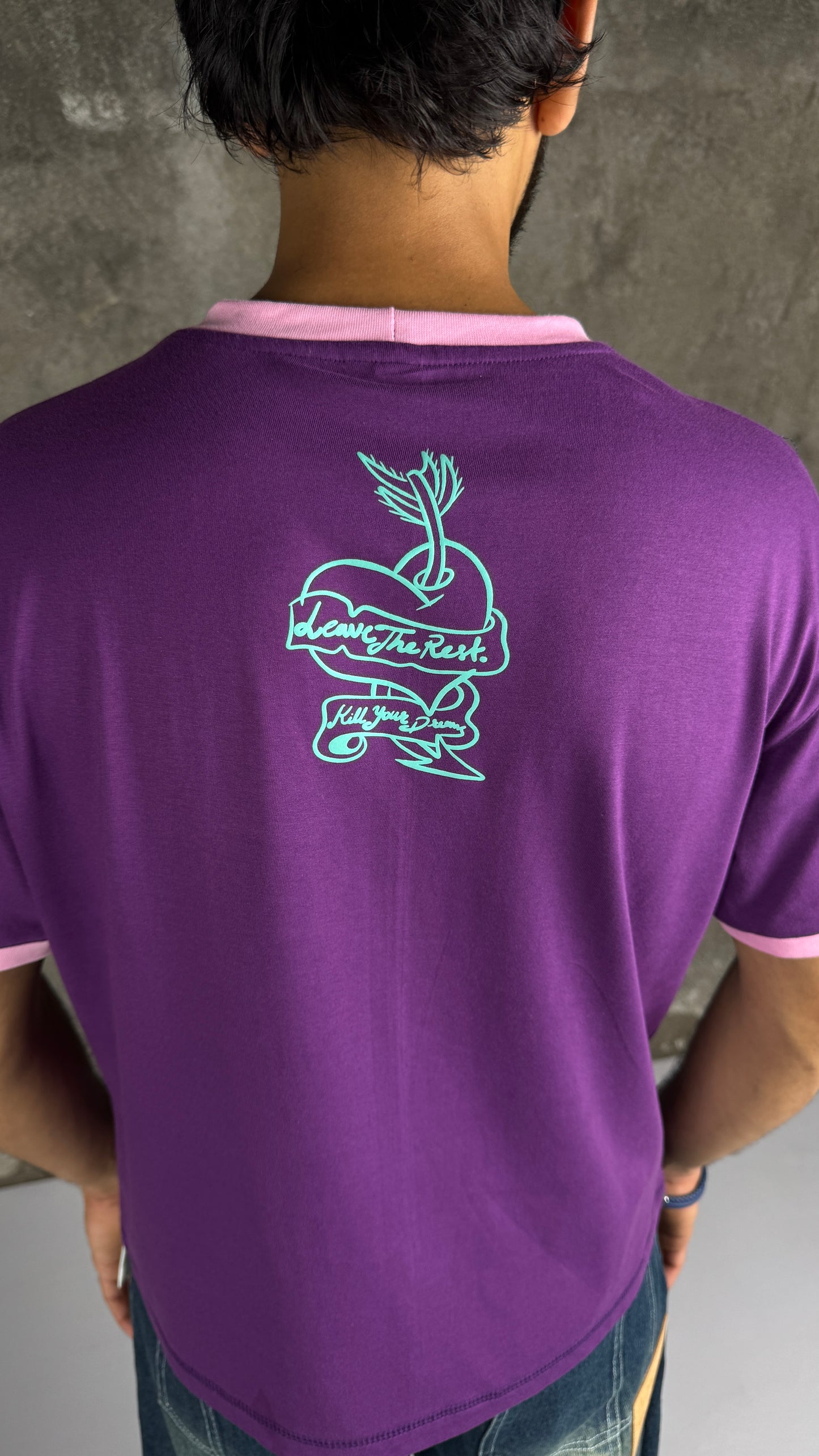 Charitraheen Baby Tee- Purple - RTW