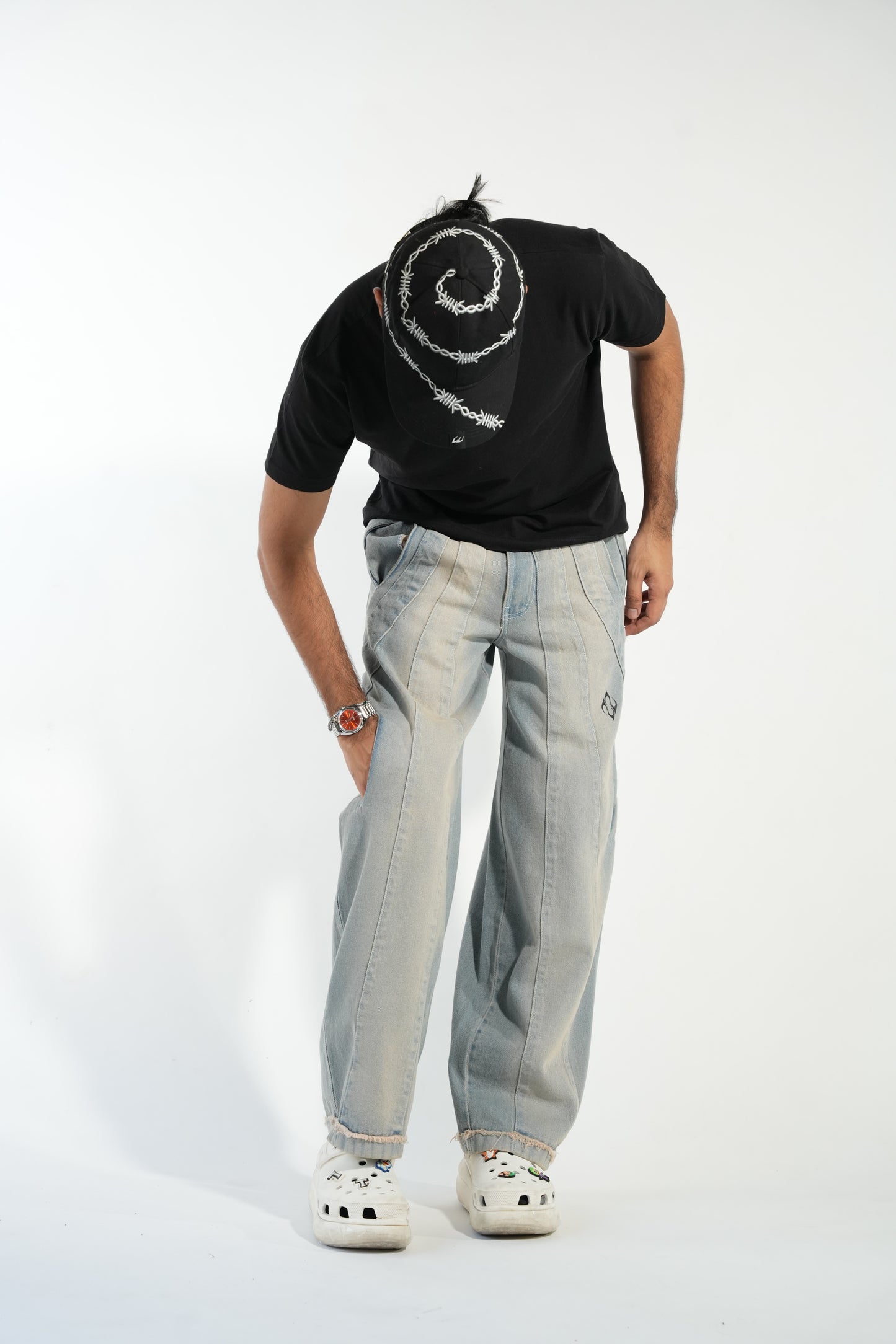 Infinity Panelled Jeans-sky tint - RTW