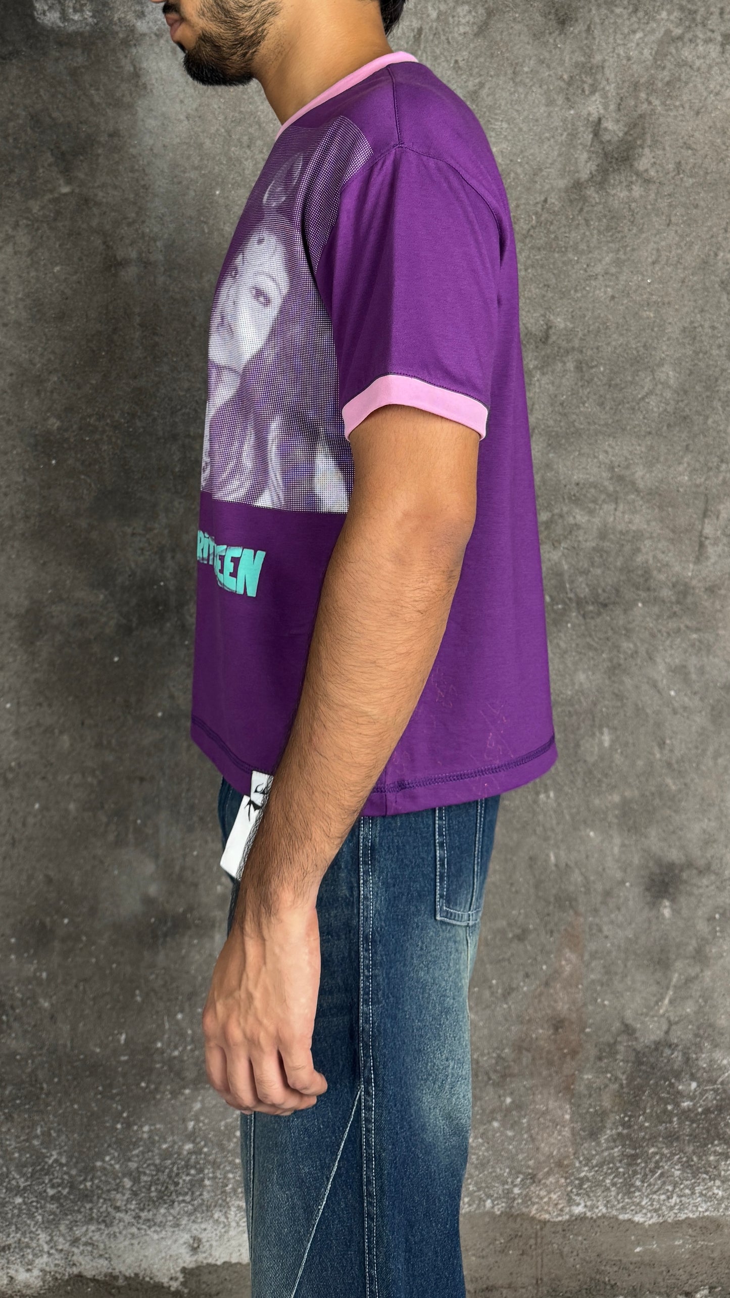 Charitraheen Baby Tee- Purple - RTW