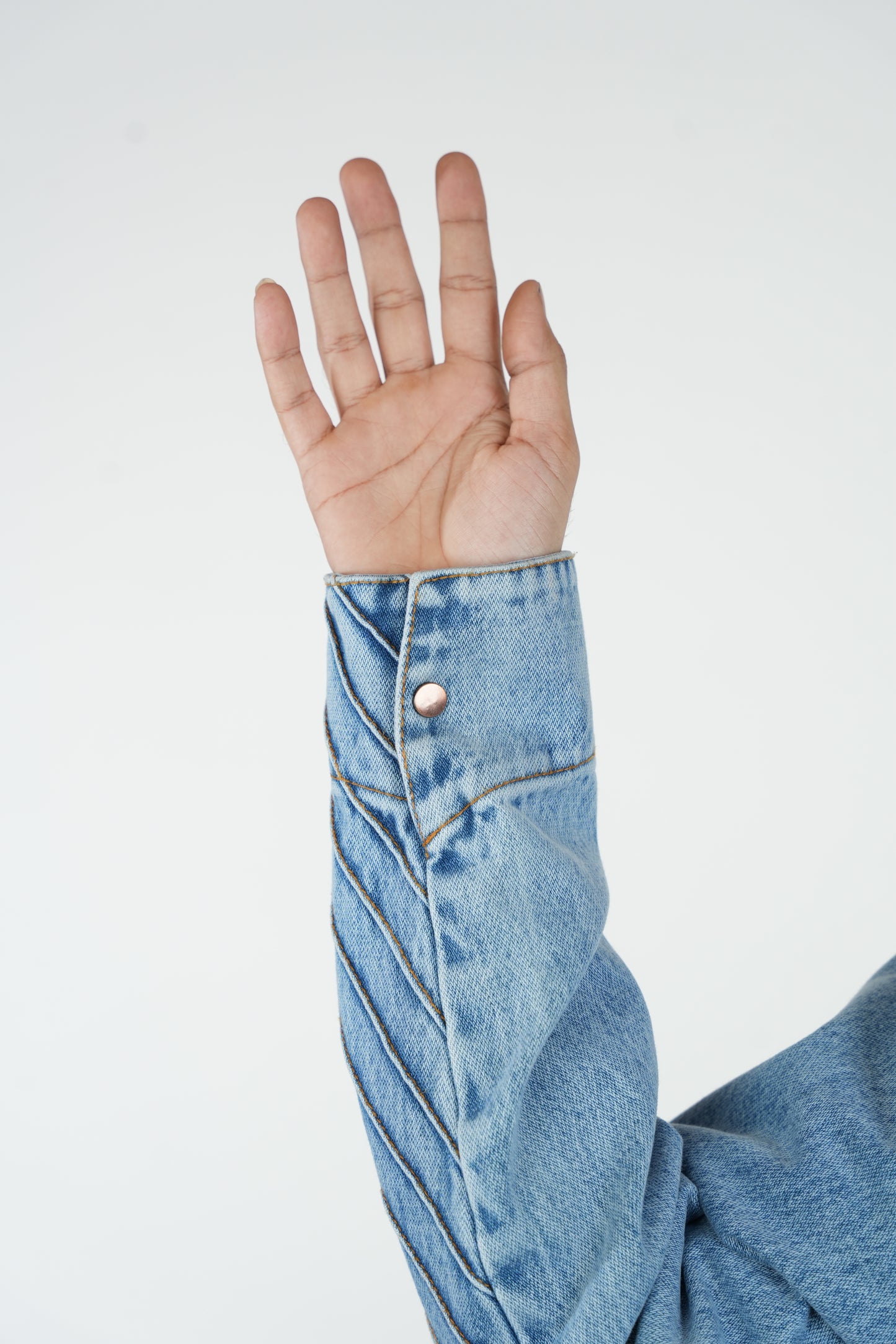 Pleated Denim Jacket-RTW