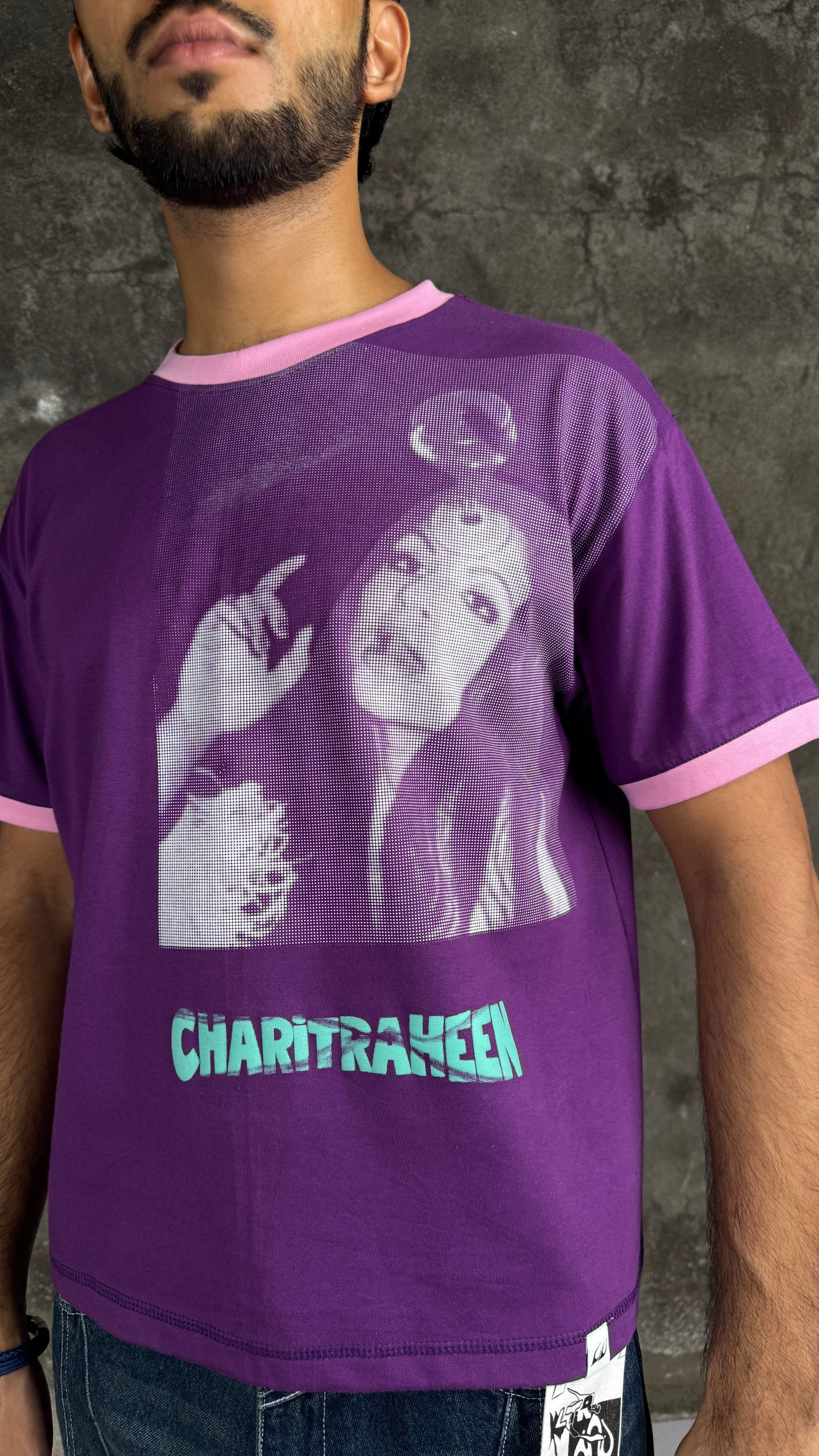 Charitraheen Baby Tee- Purple - RTW