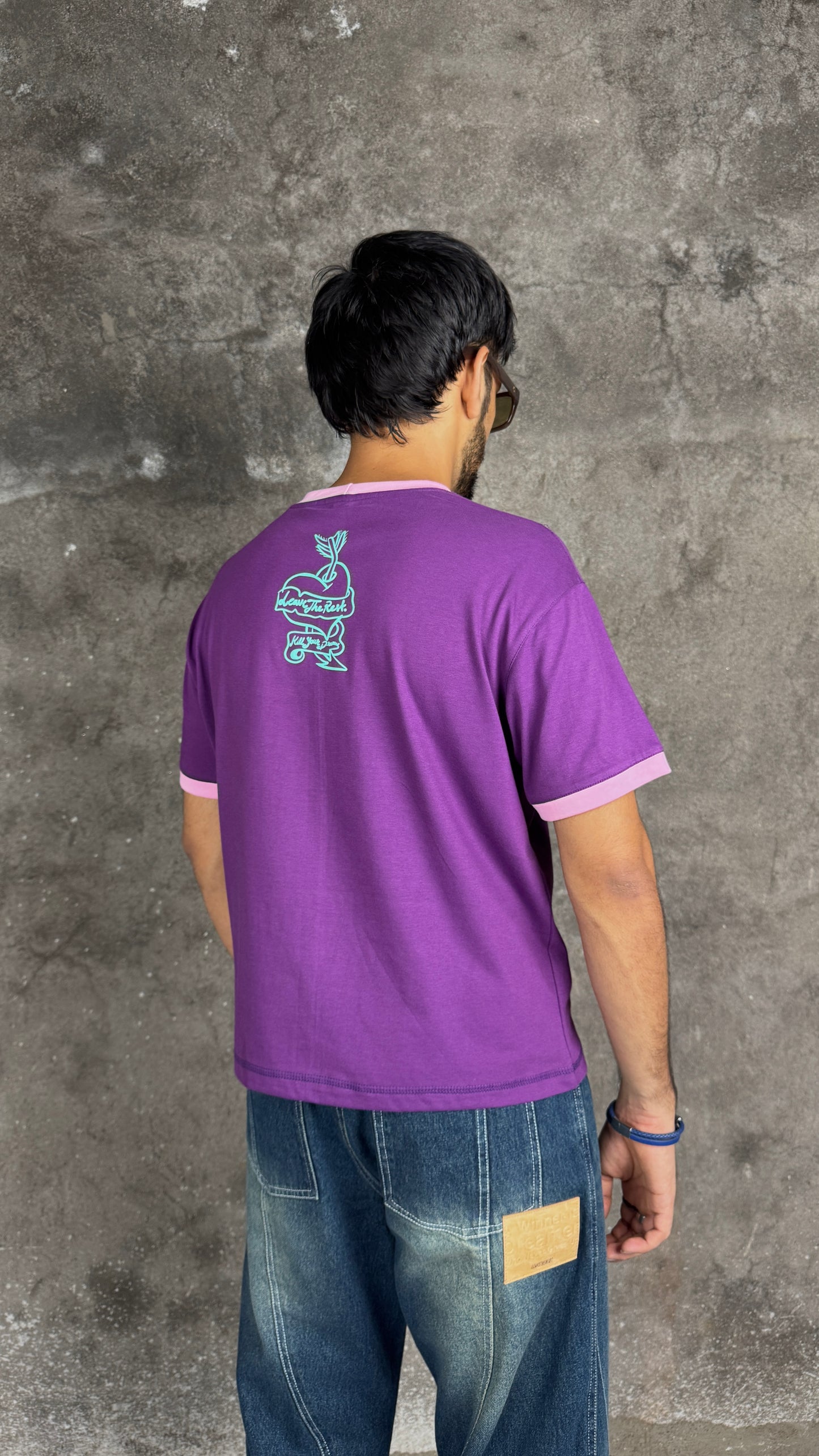 Charitraheen Baby Tee- Purple - RTW