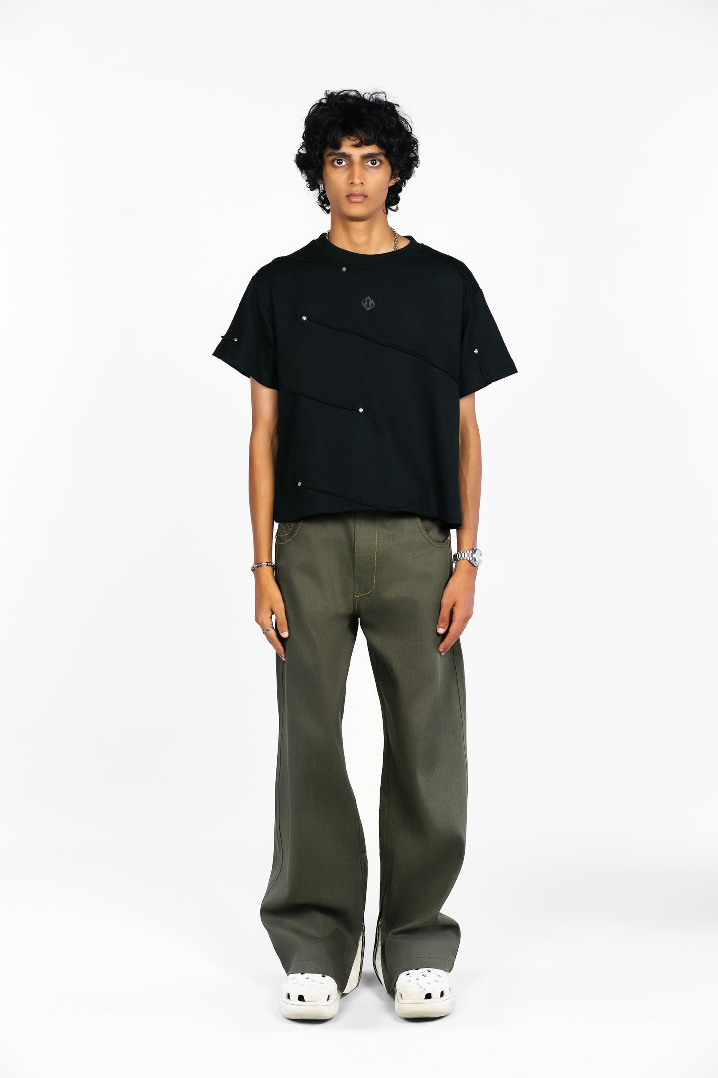 Sunrise Raw Jeans-Army Green