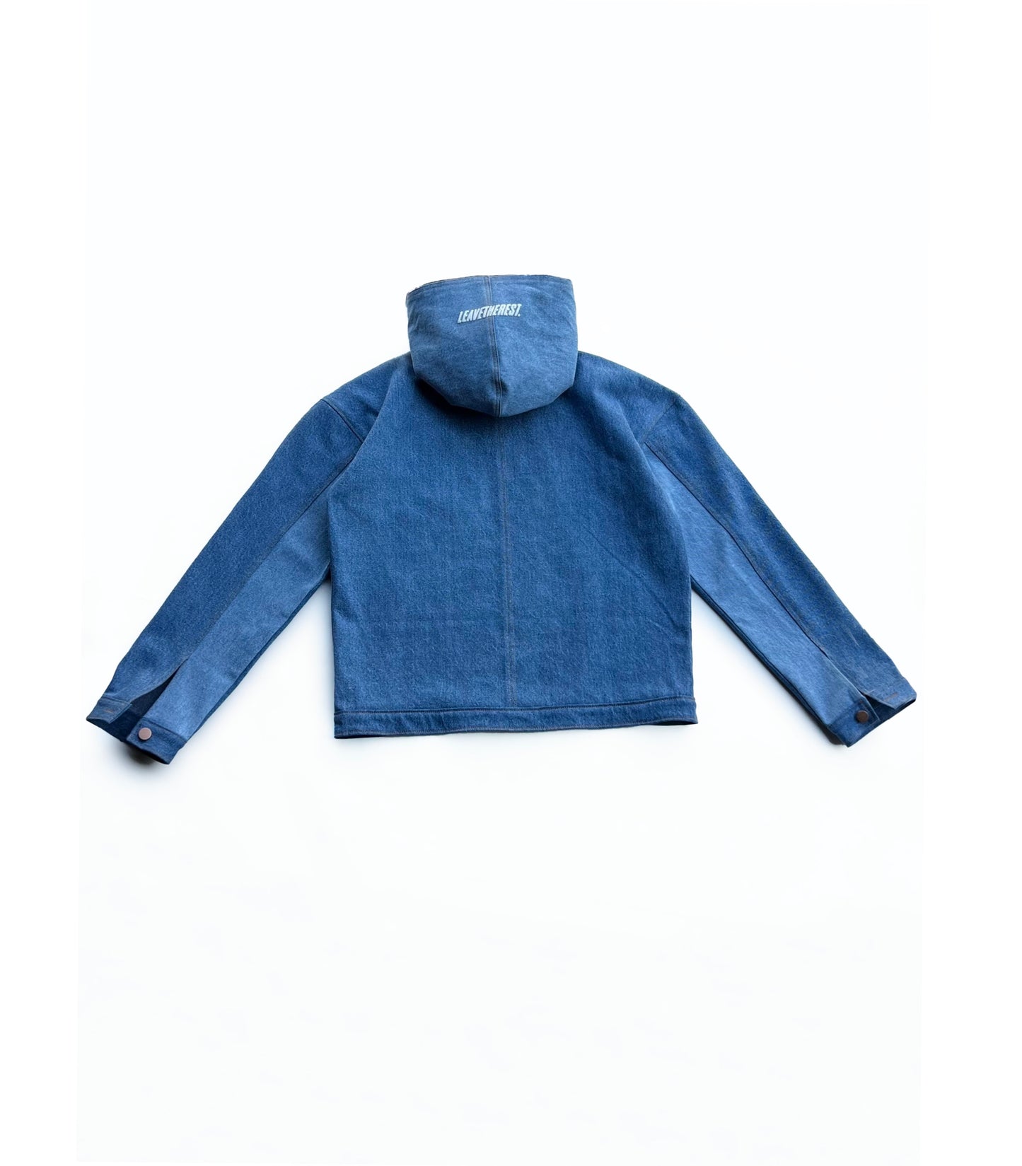 Denim hoodie bluish - leavetherest.