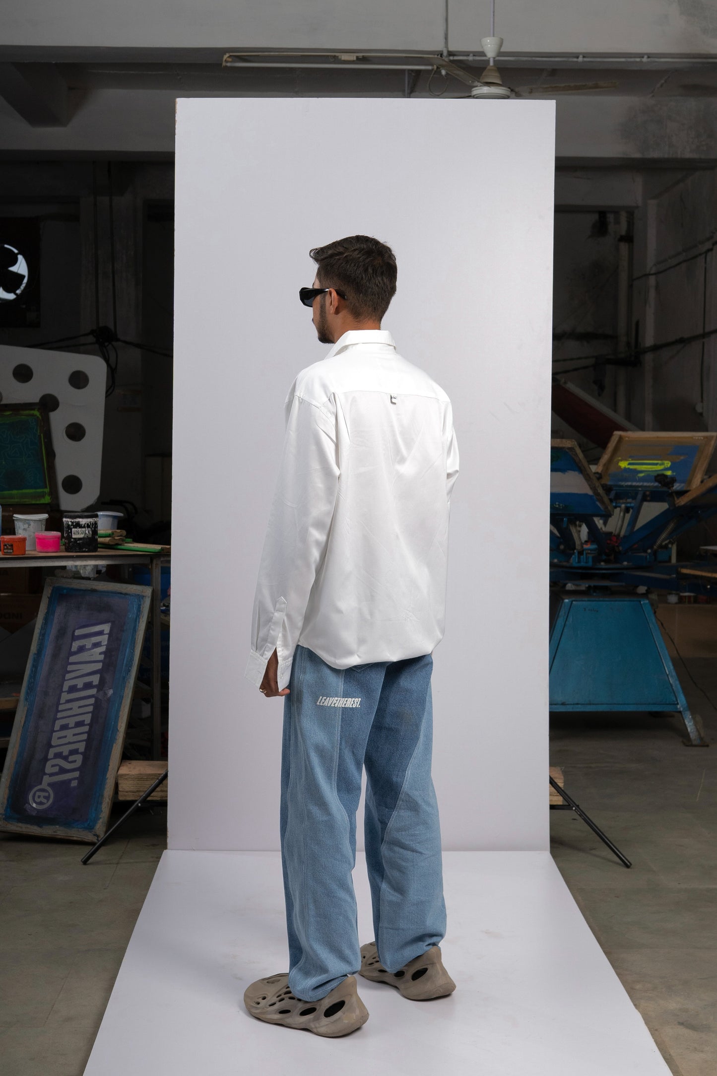 Mismanagement Panelled jeans bluish. - leavetherest.