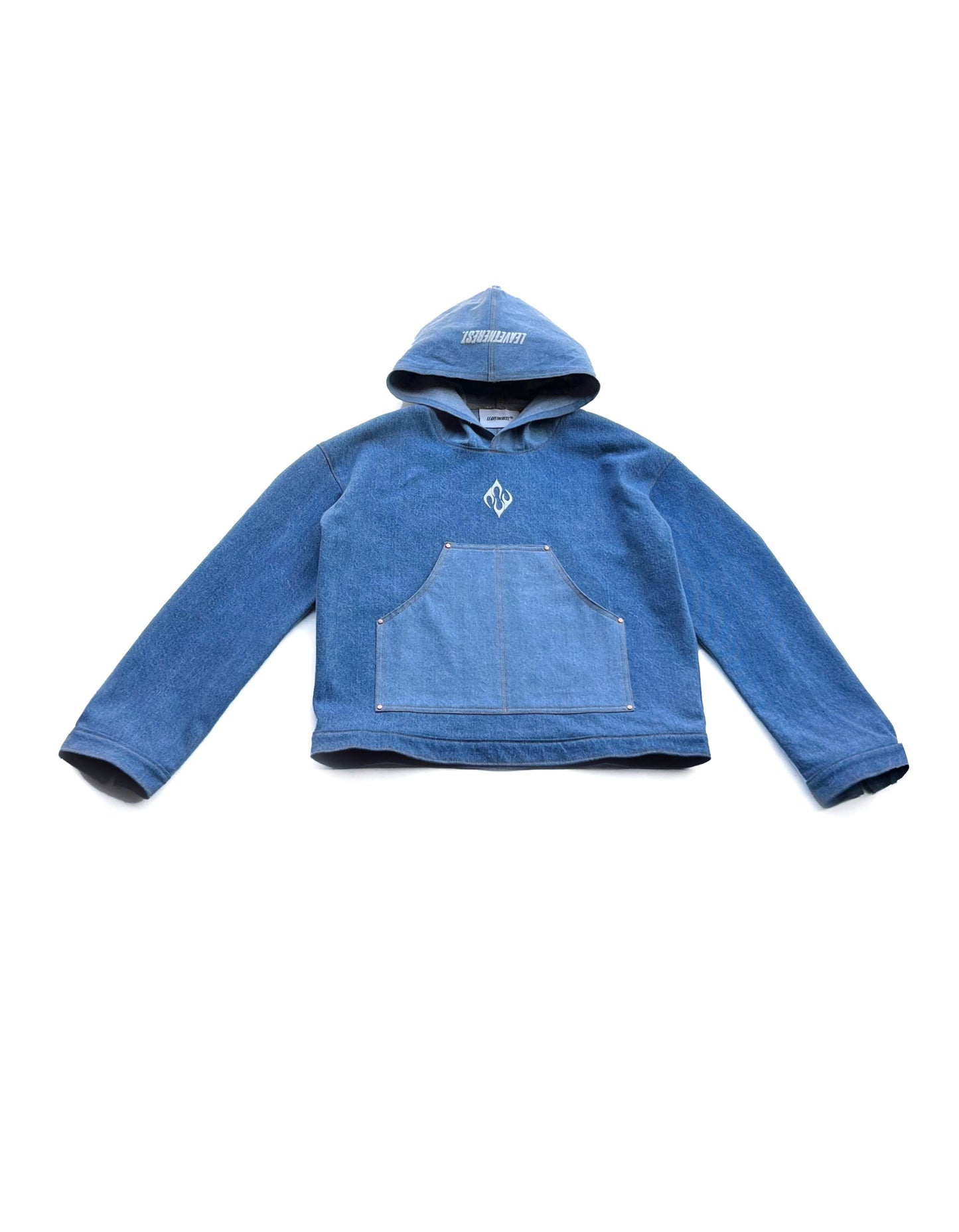 Denim hoodie bluish - leavetherest.