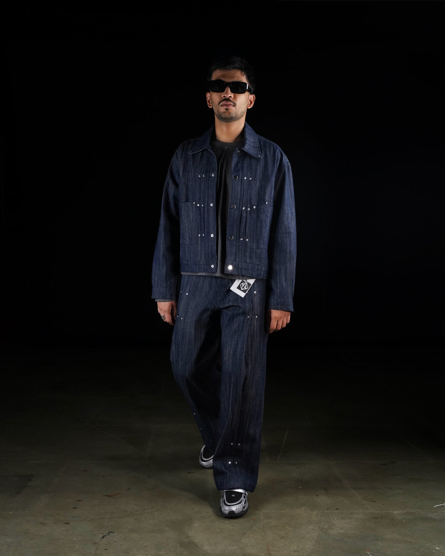 Pleated Slub Jacket-Indigo - MTM