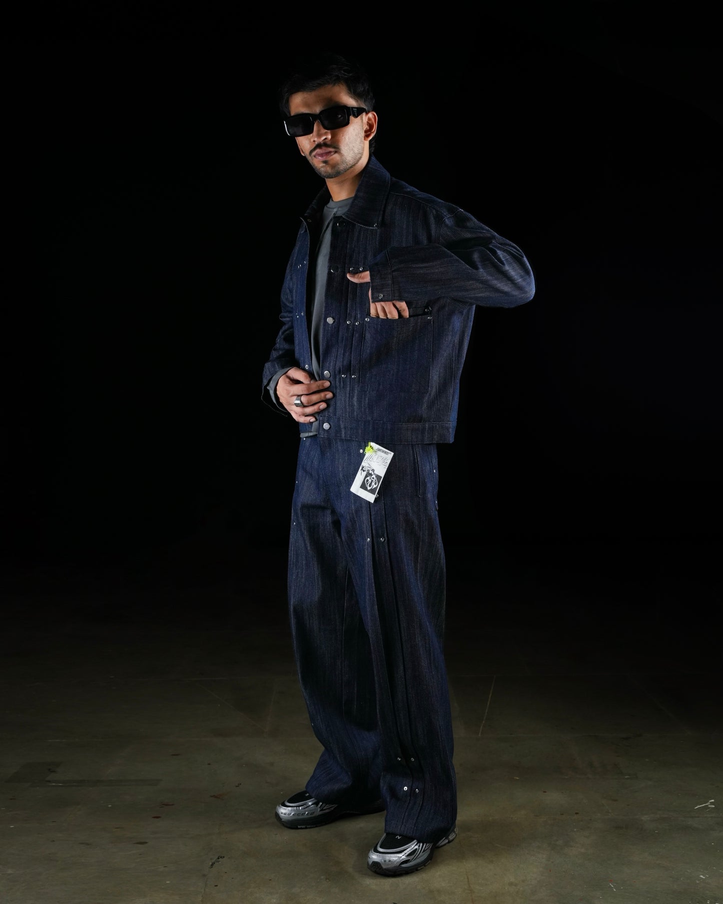 Pleated Slub Jacket-Indigo - MTM