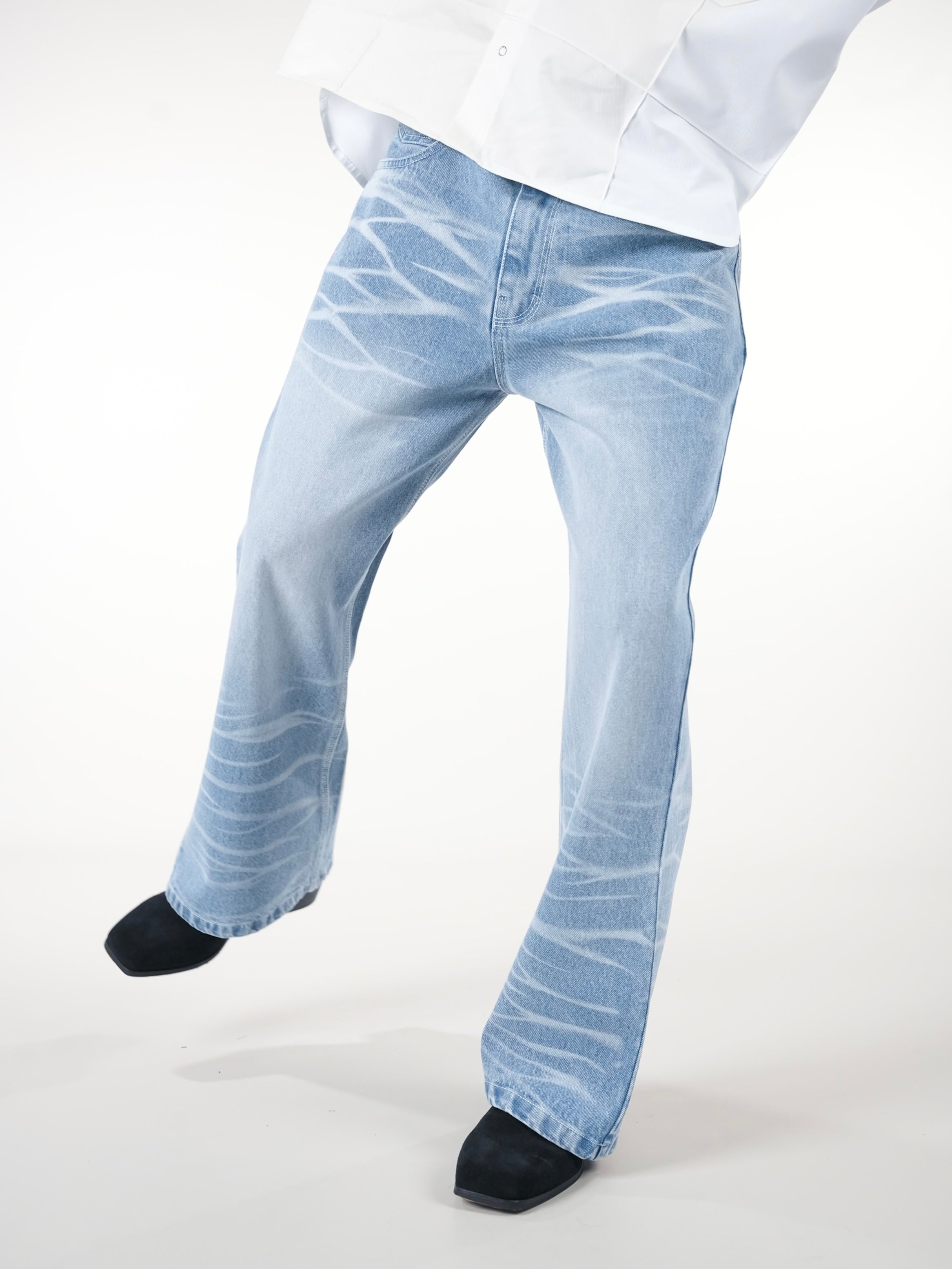Crackle Flare Jeans - RTW