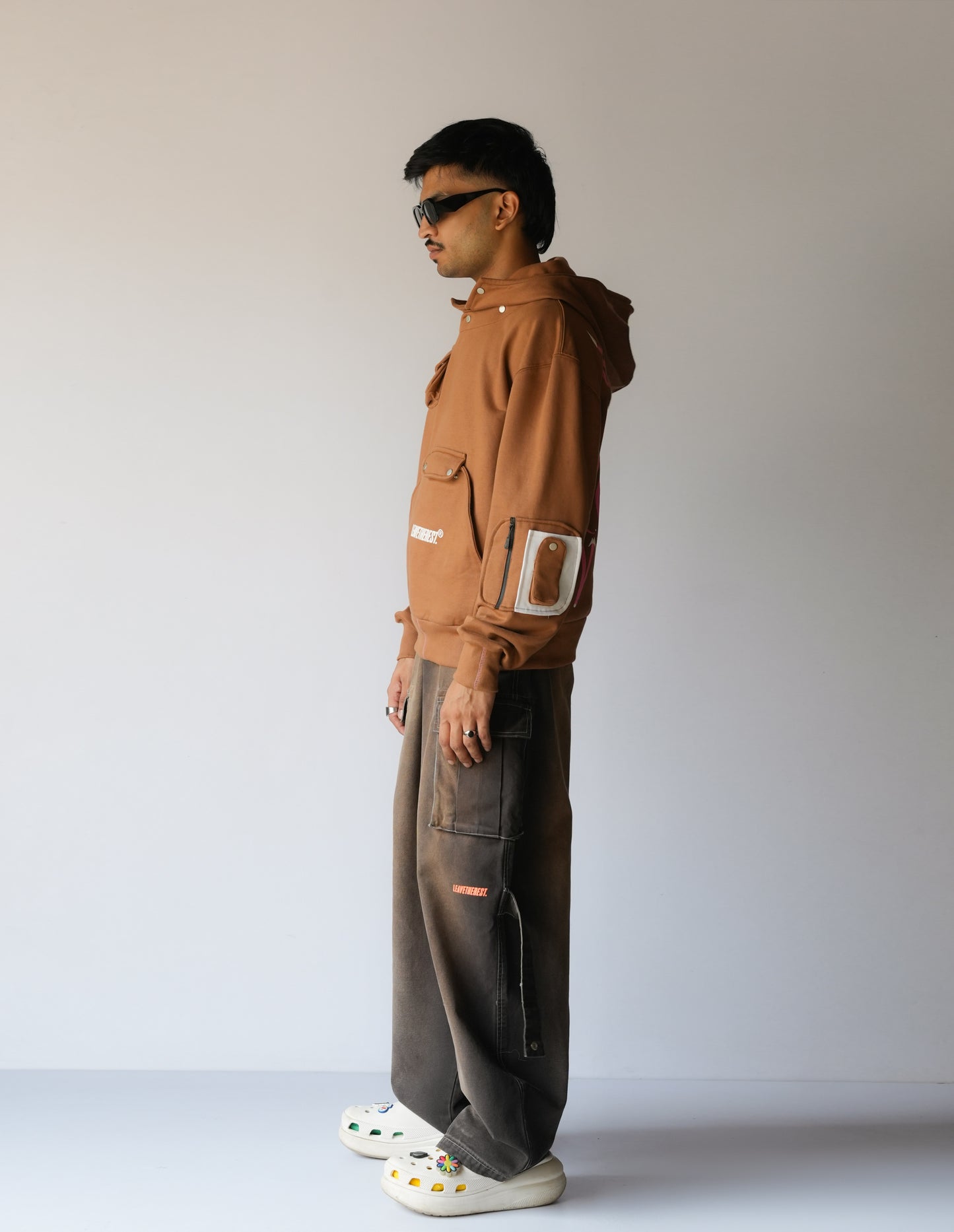 Modular cargo hoodie-Camel - RTW