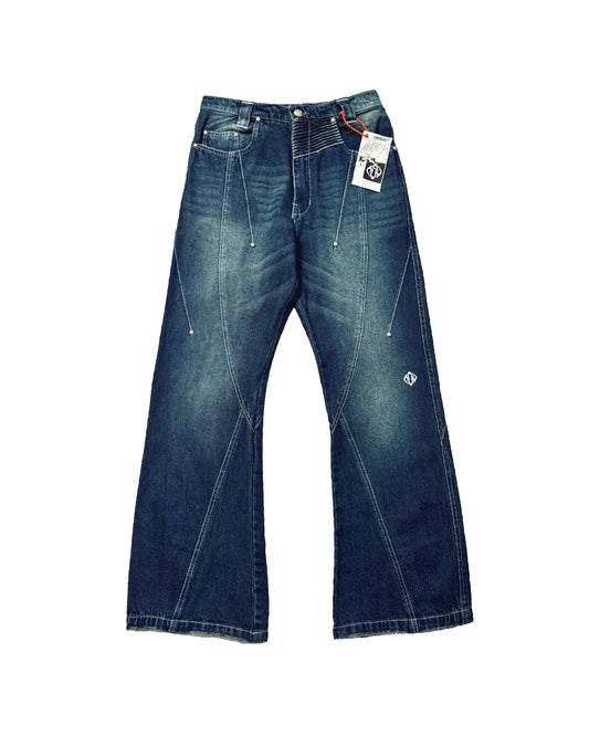 Waves Panelled-Aqua Marine - RTW