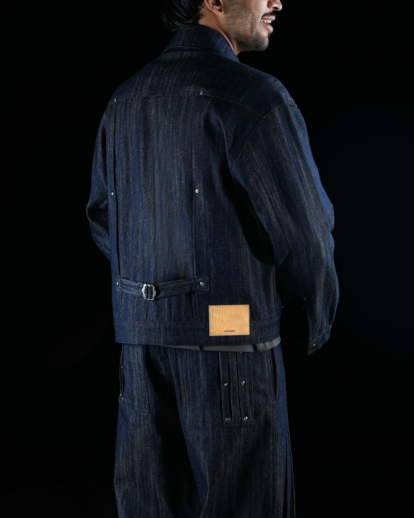 Pleated Slub Jacket-Indigo - MTM
