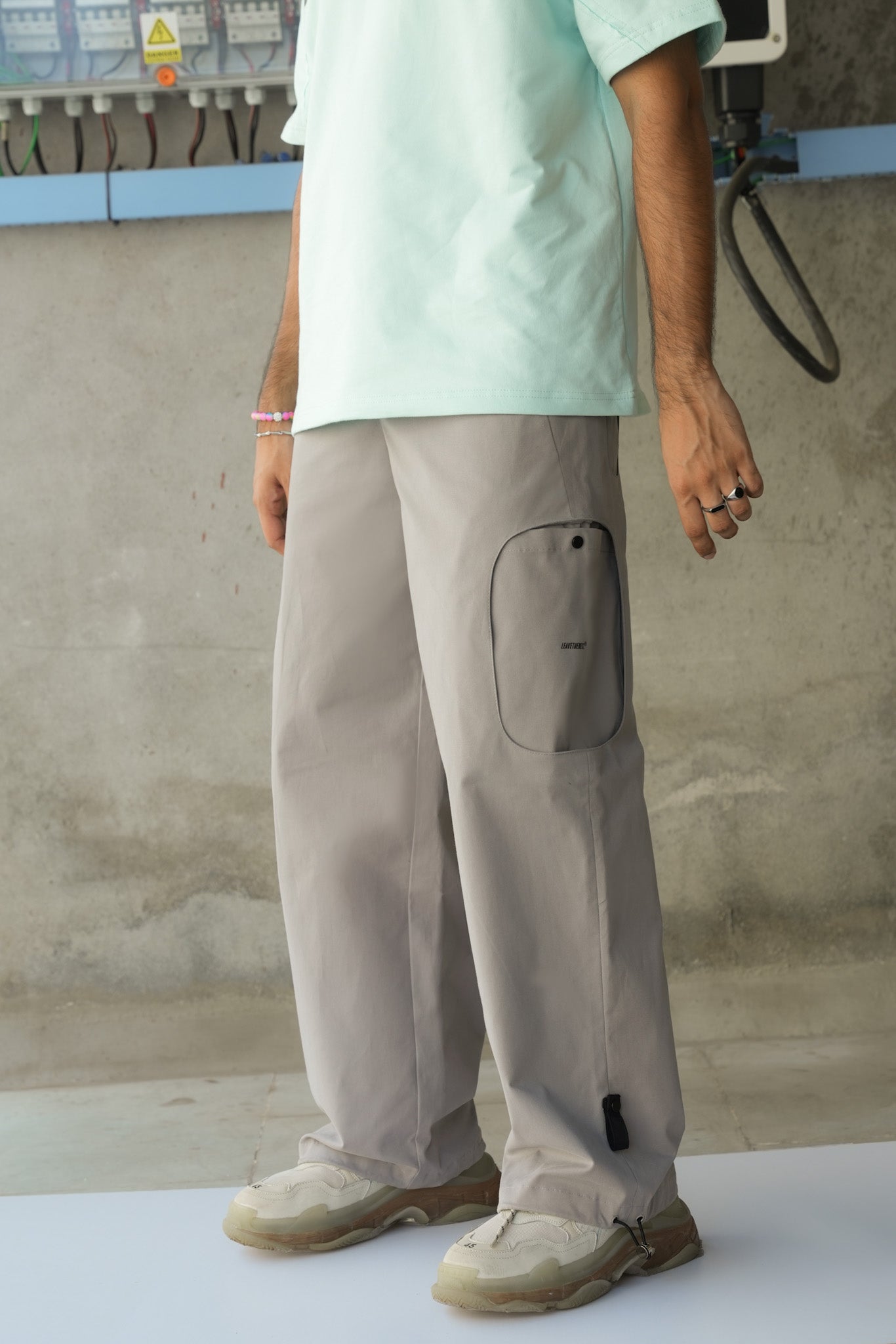 Pop Out Parachute Pant-Light Grey - RTW