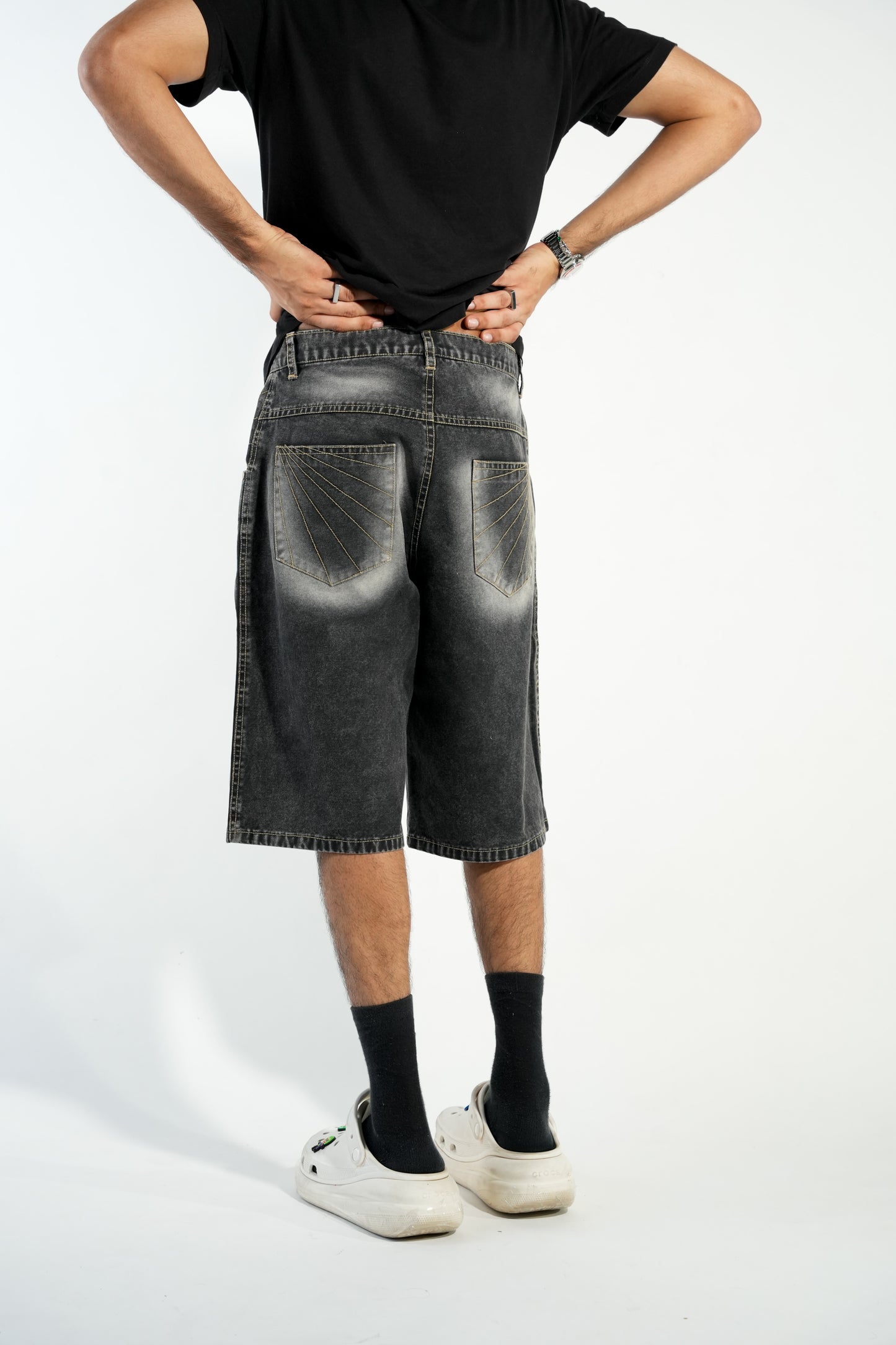 Washed Jorts-Black - RTW