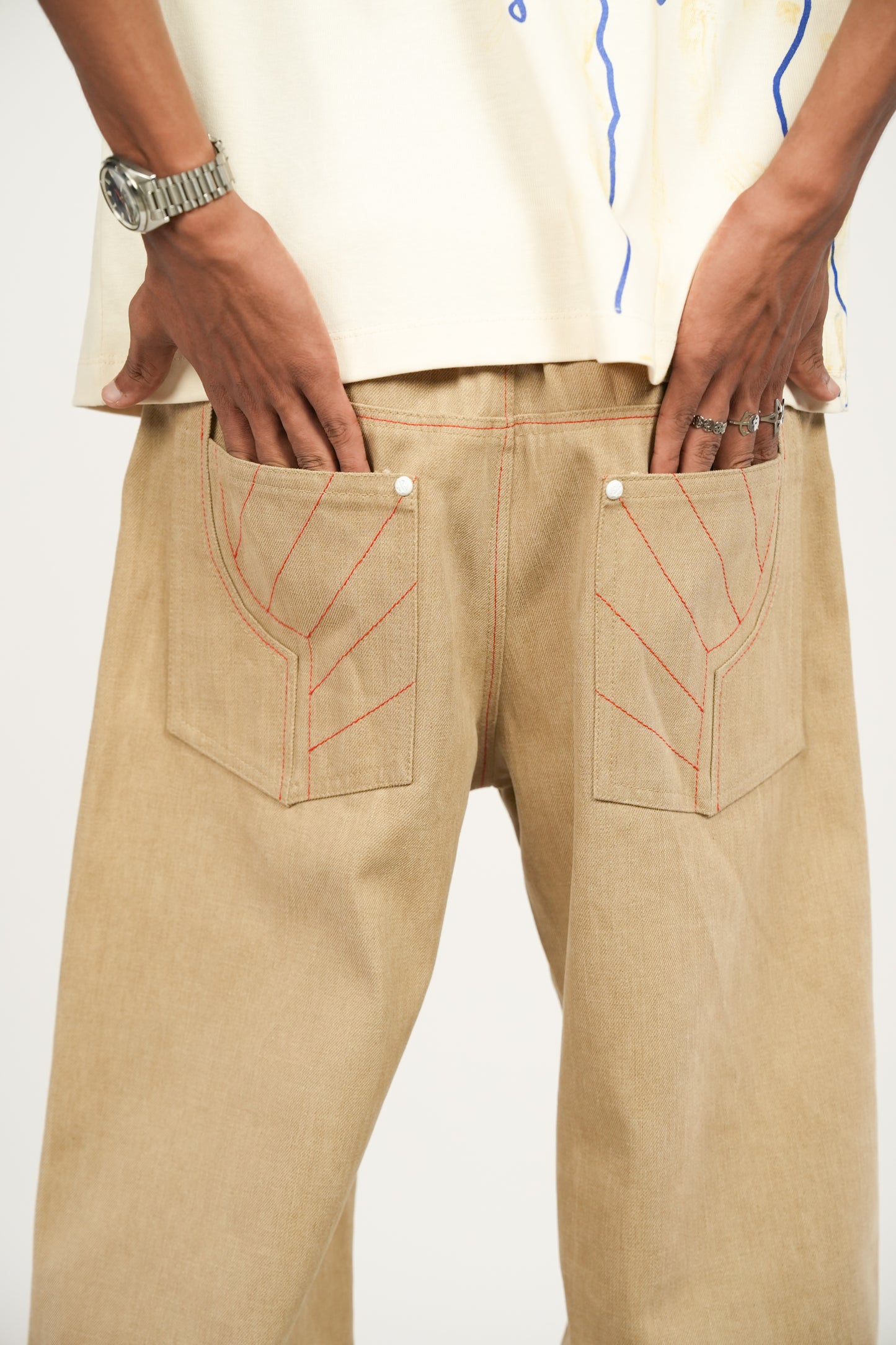 Sunrise Raw Jeans-Desert