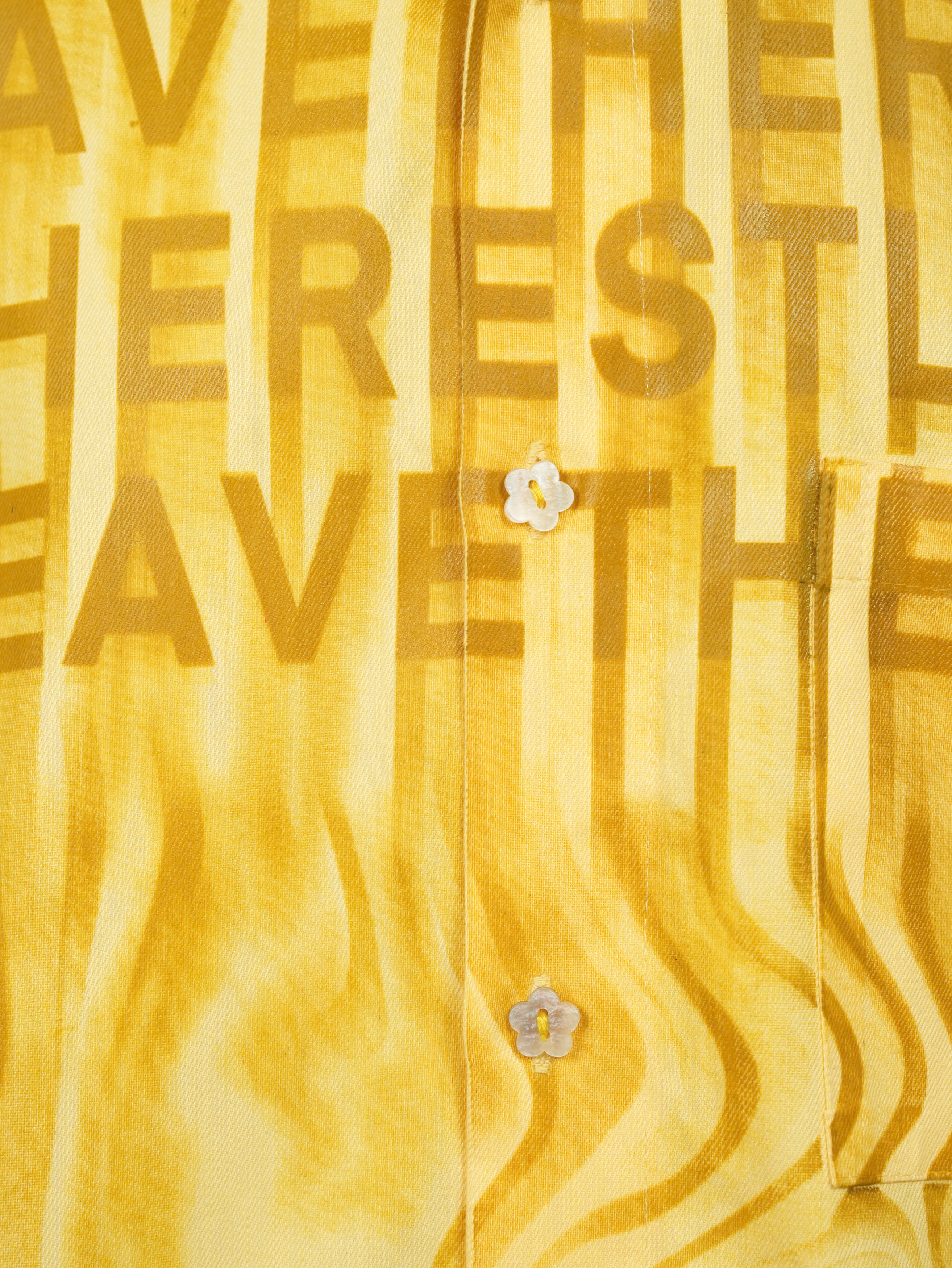 Big Print oxford shirt-Yellow - RTW