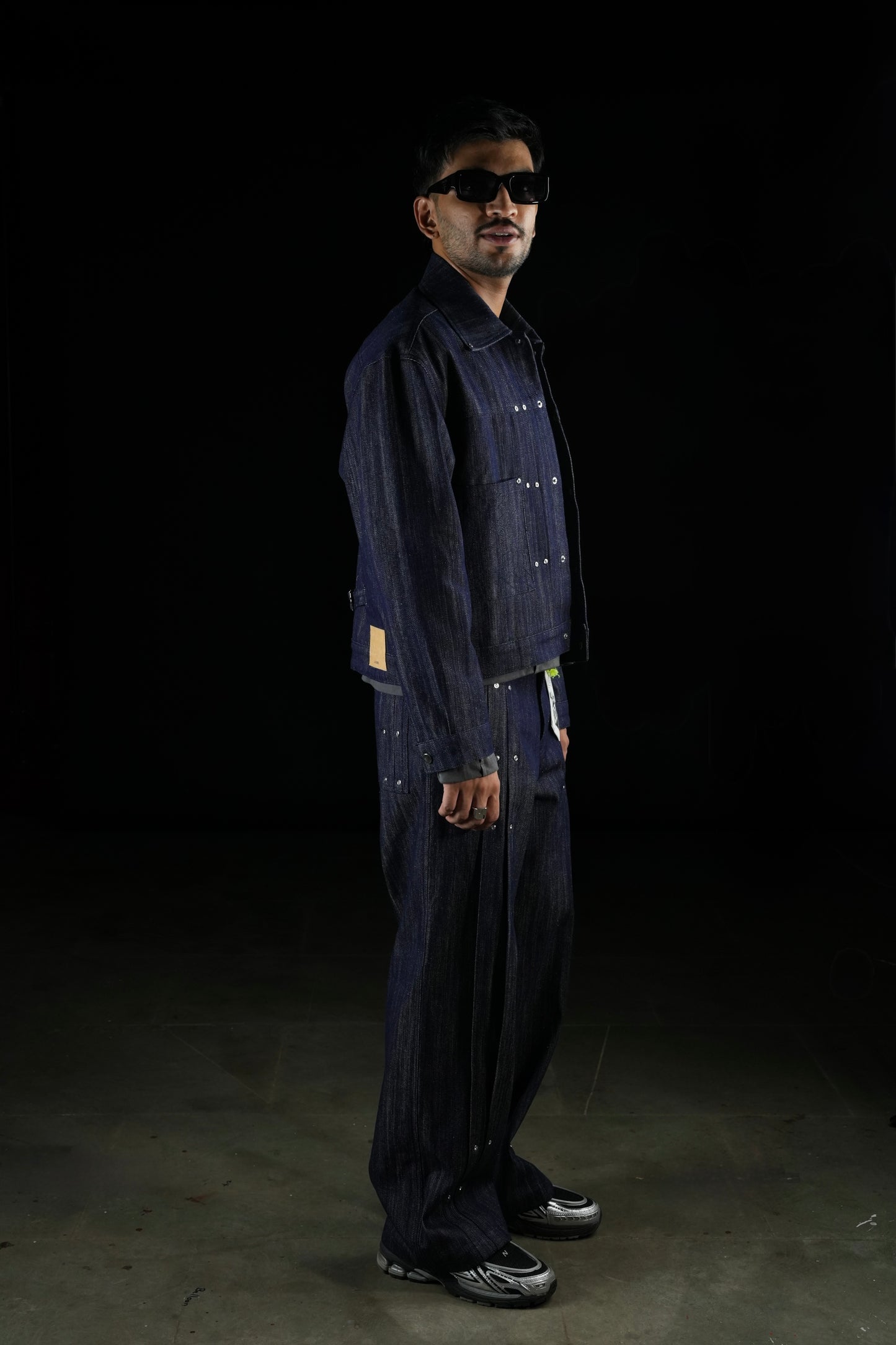 Pleated Slub Jeans- Indigo - MTM