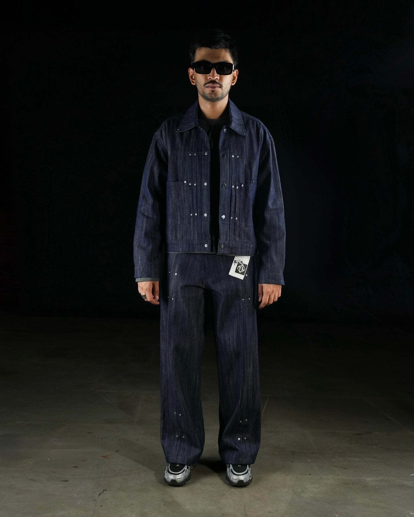 Pleated Slub Jeans- Indigo - MTM