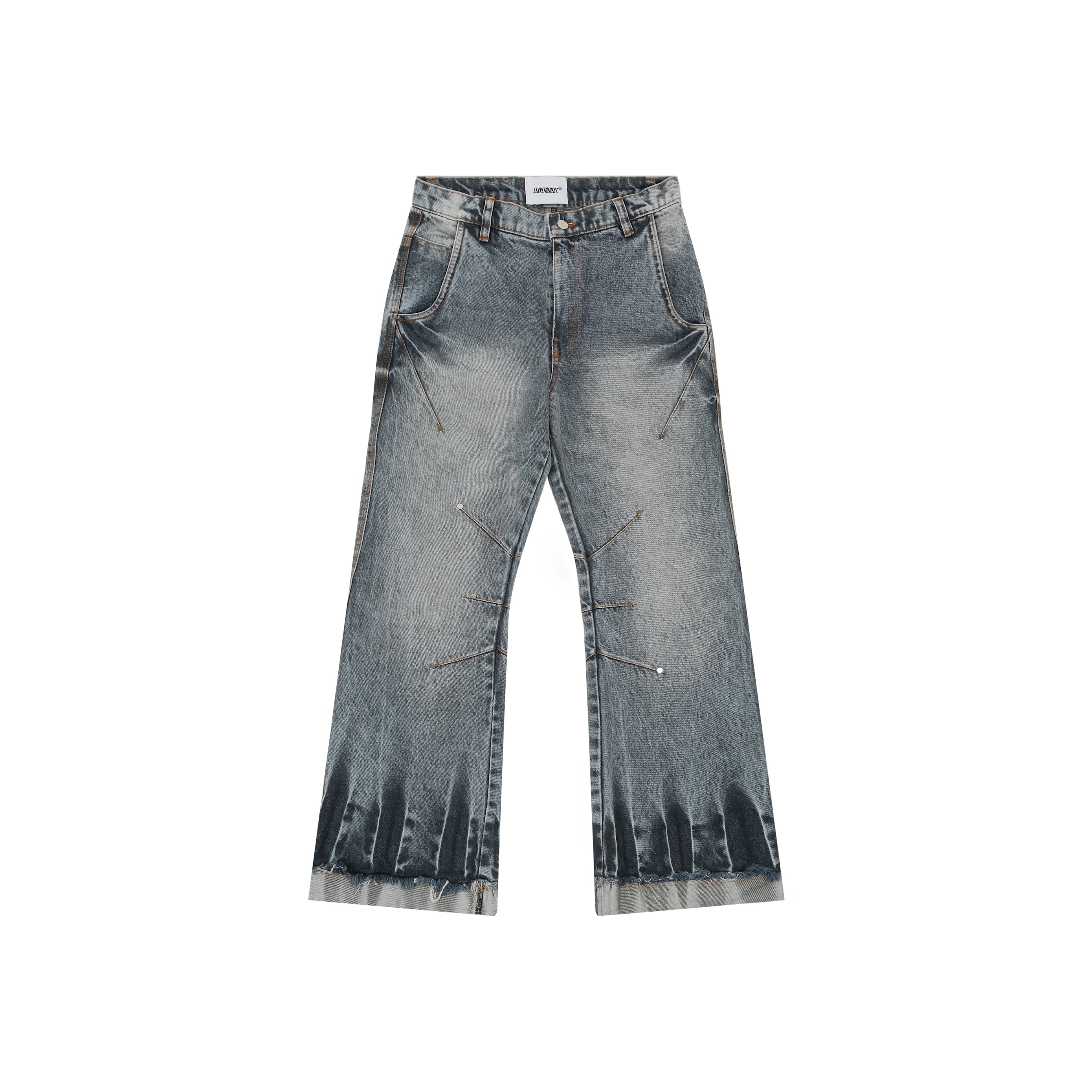 Darts Flared Jeans-Stone Grey - RTW – leavetherest.