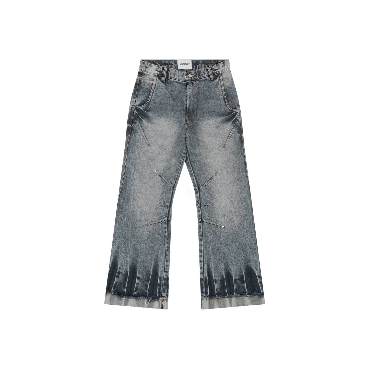 Darts Flared Jeans-Stone Grey - RTW