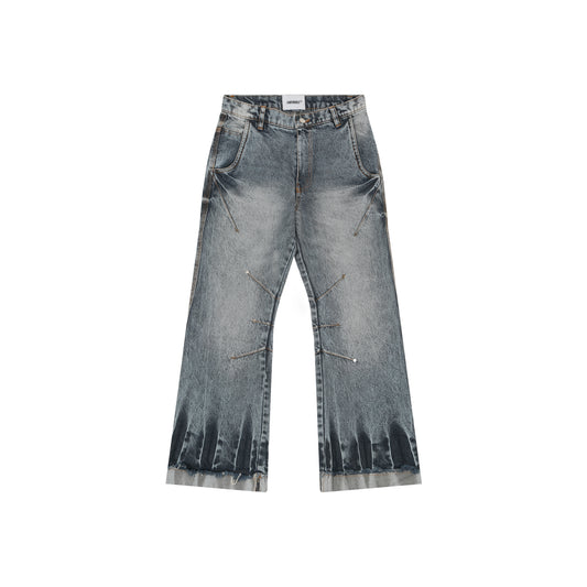 Darts Flared Jeans-Stone Grey - RTW