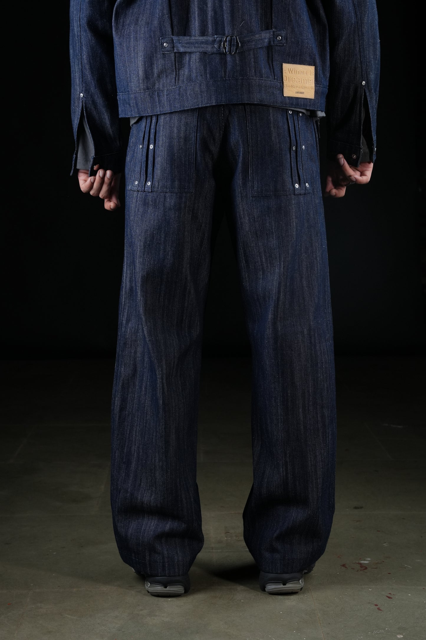 Pleated Slub Jeans- Indigo - MTM