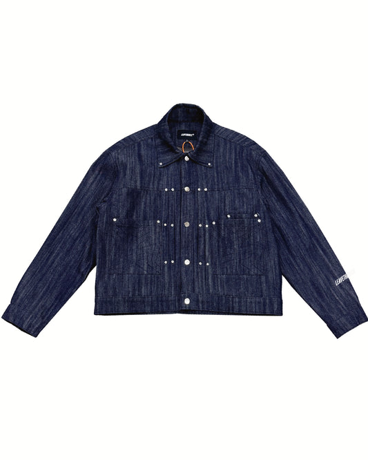 Pleated Slub Jacket-Indigo - MTM