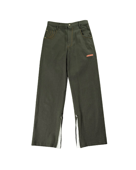 Sunrise Raw Jeans-Army Green