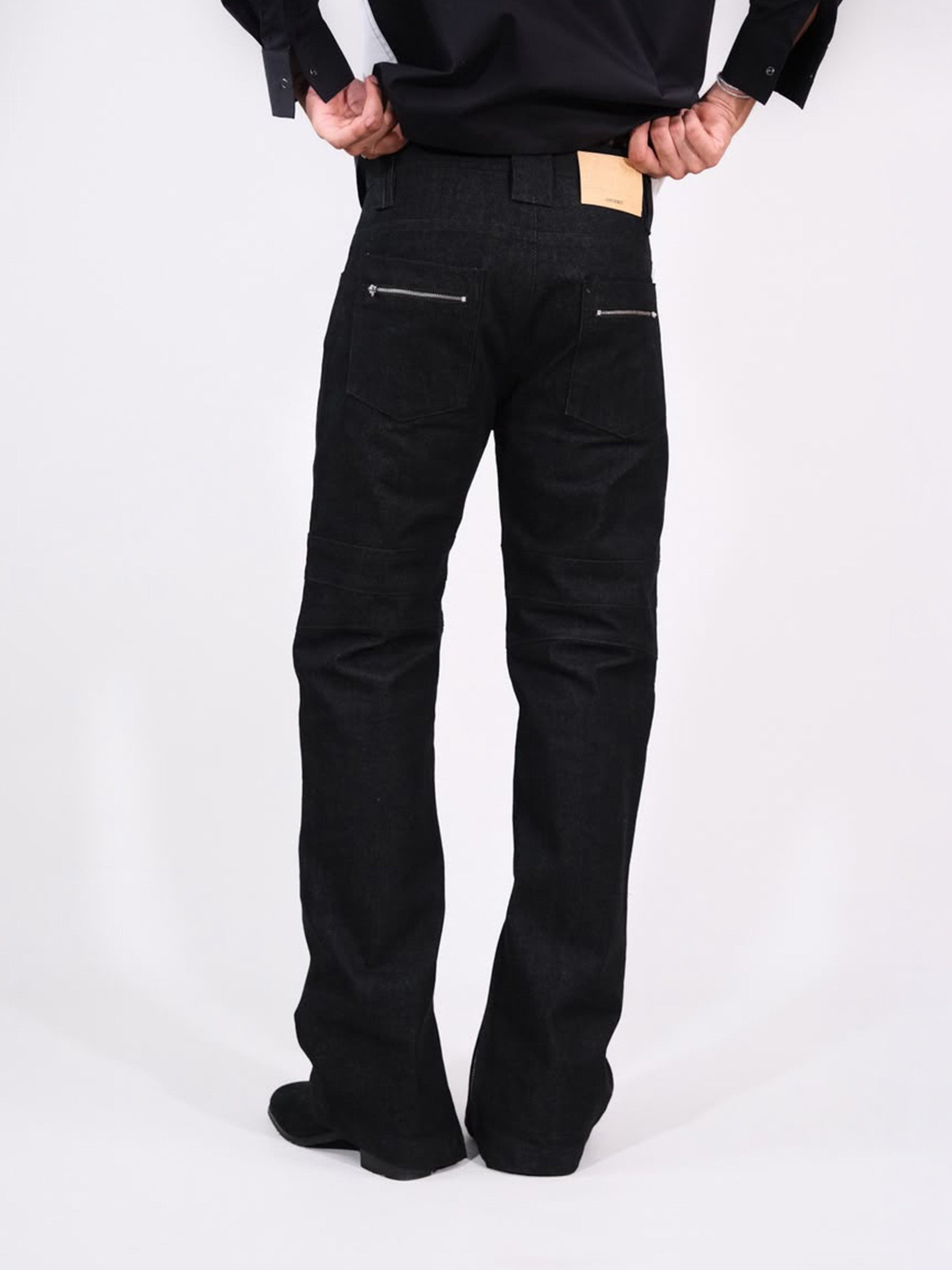 Biker Jeans - Black Slub - RTW