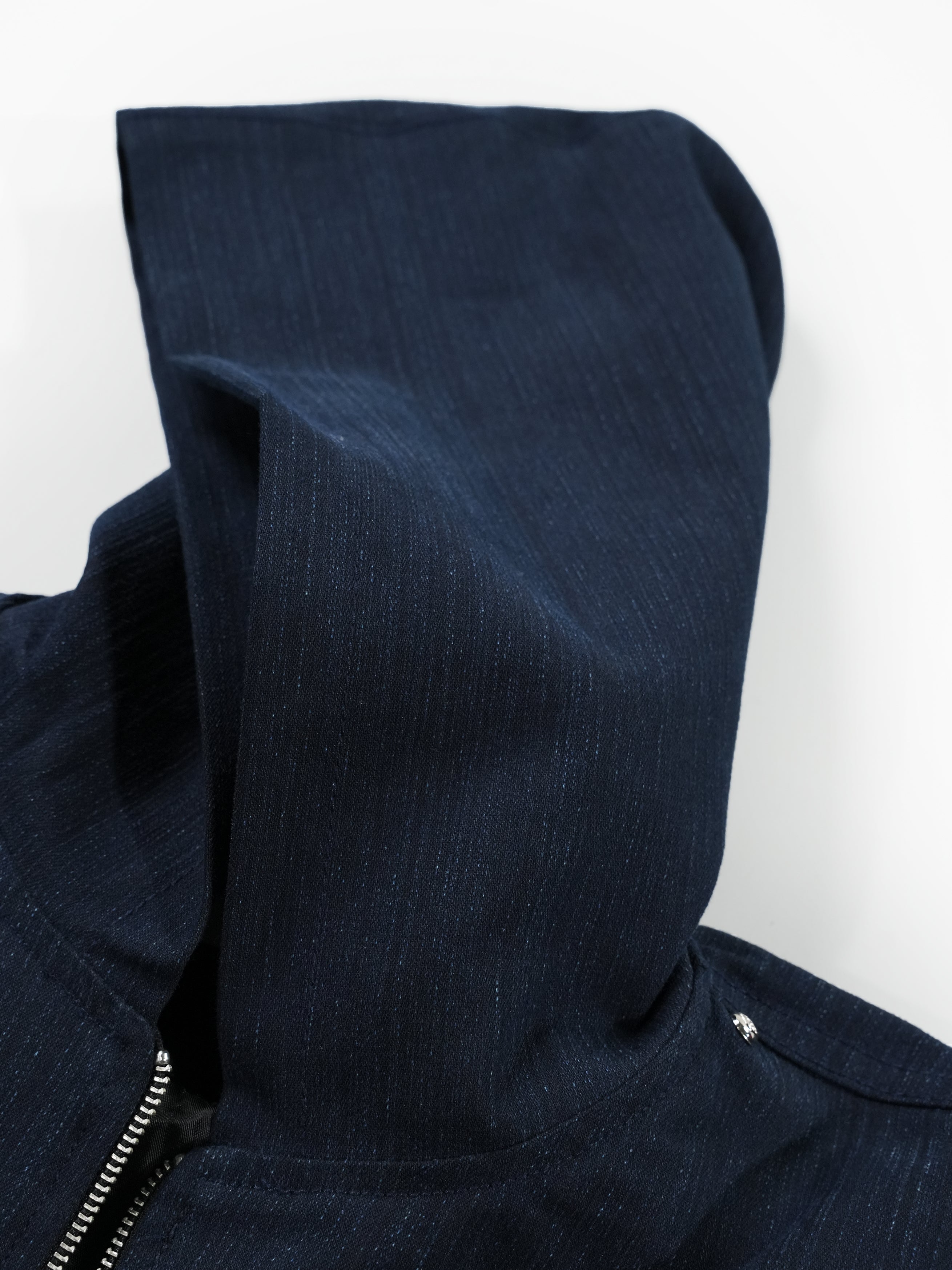 Black/Blue Slub Denim Hoodie RTW