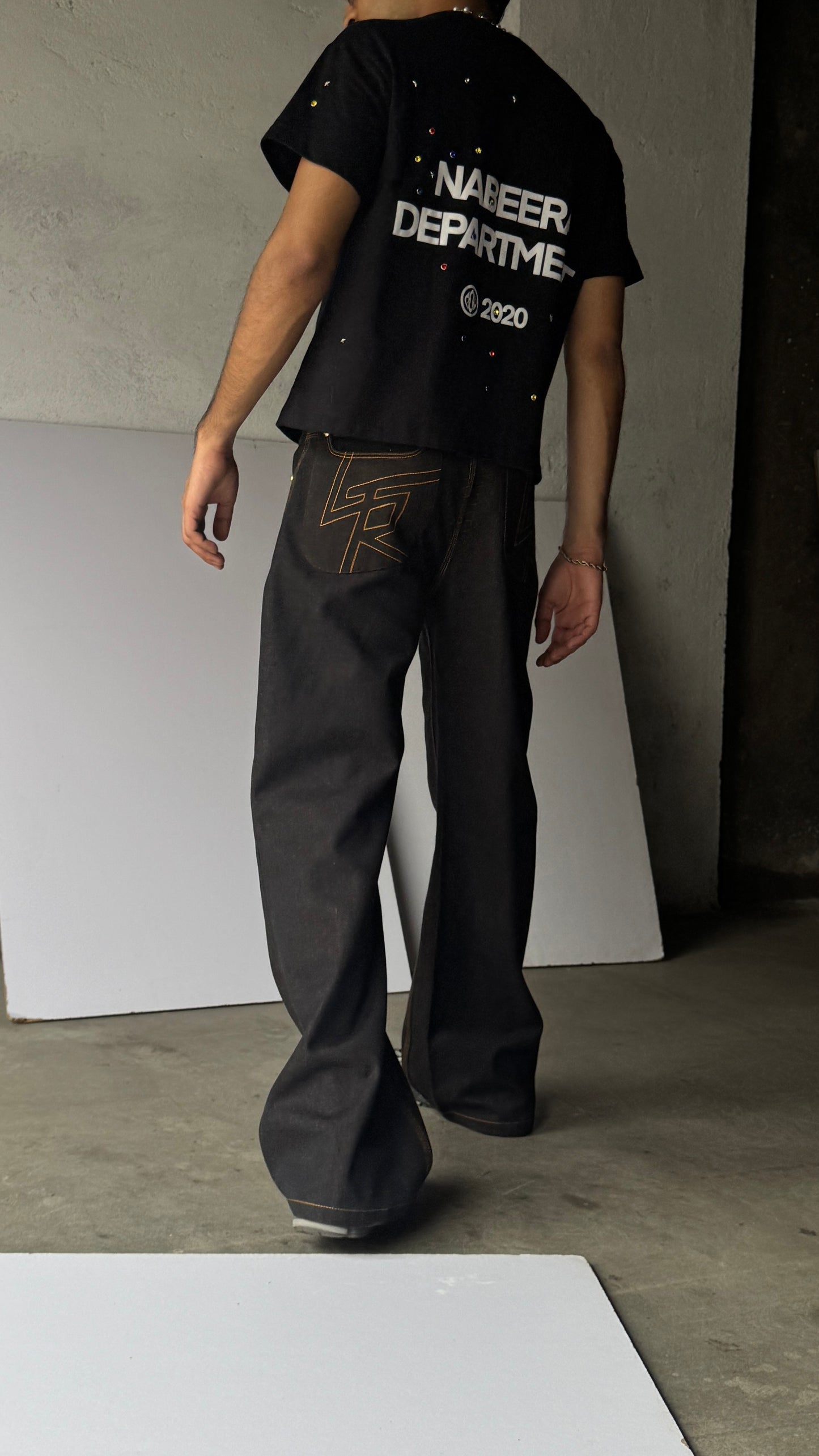 Raw coffee jeans masti flared pharrel - RTW
