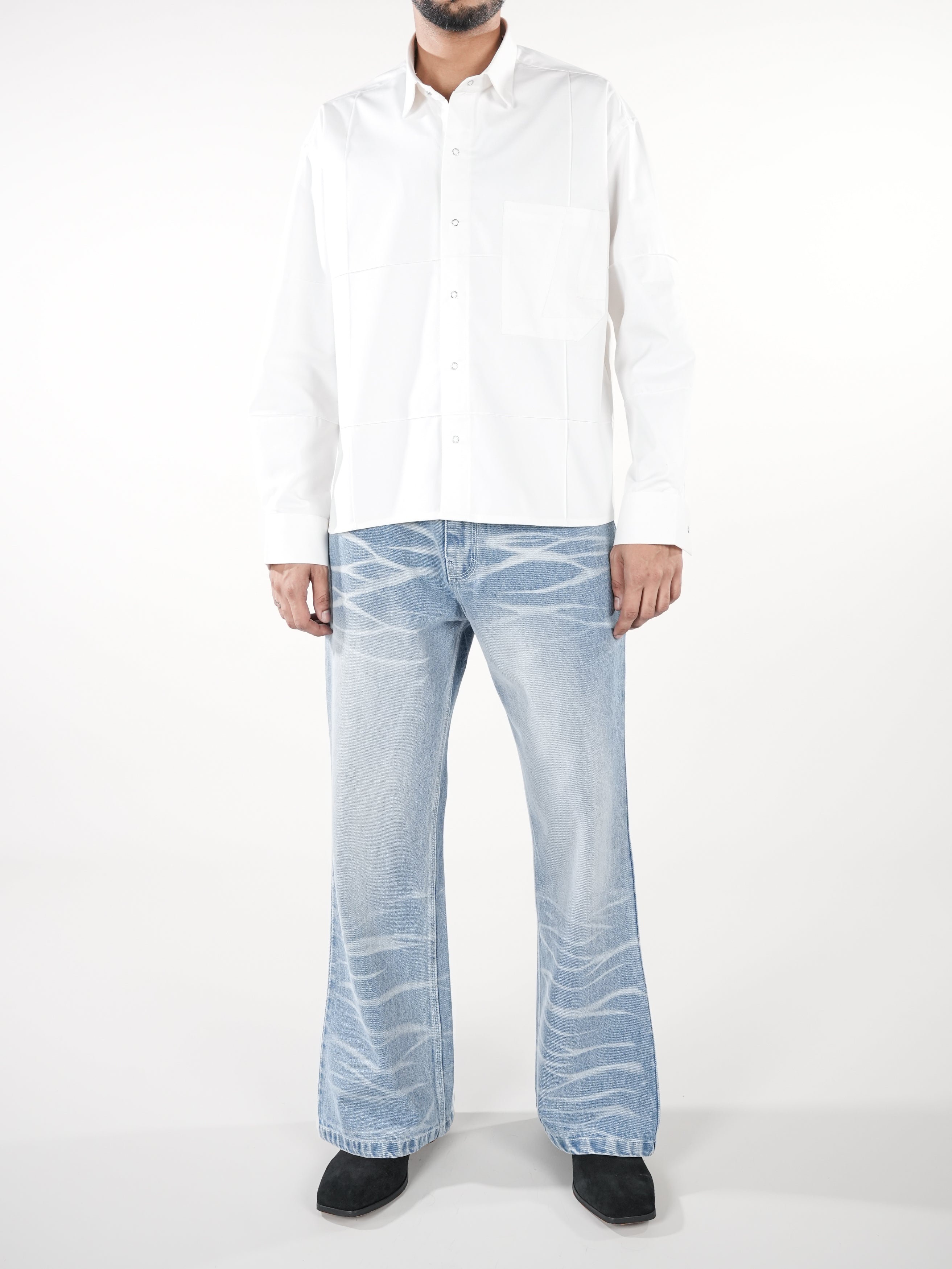 Crackle Flare Jeans - RTW