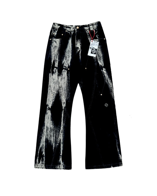 Waves Panelled-Shibori Black - RTW