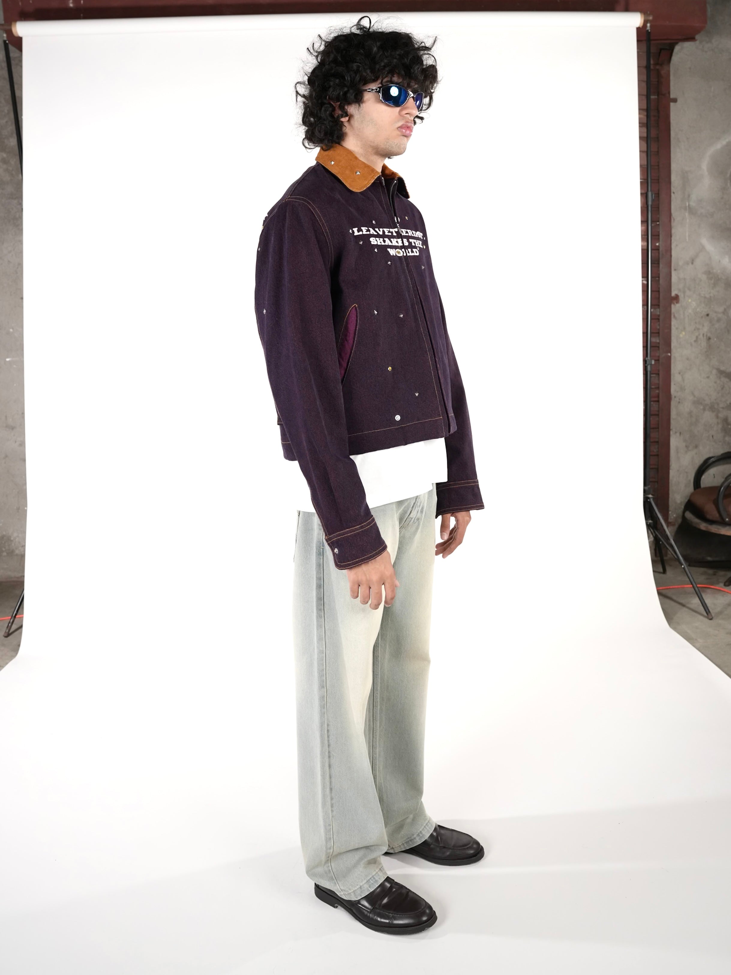 Cropped Botox Jacket - Purple RTW