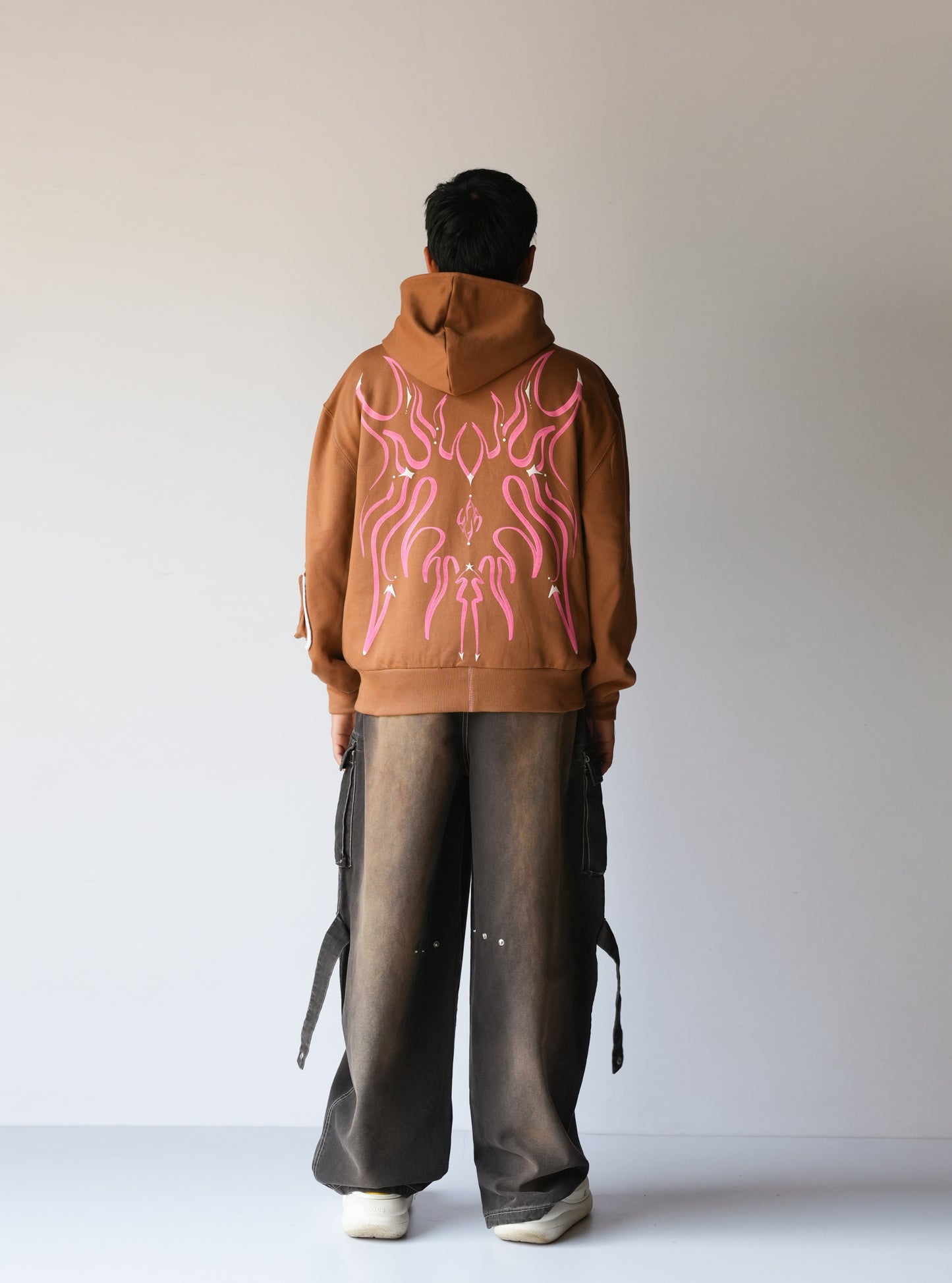 Modular cargo hoodie-Camel - RTW