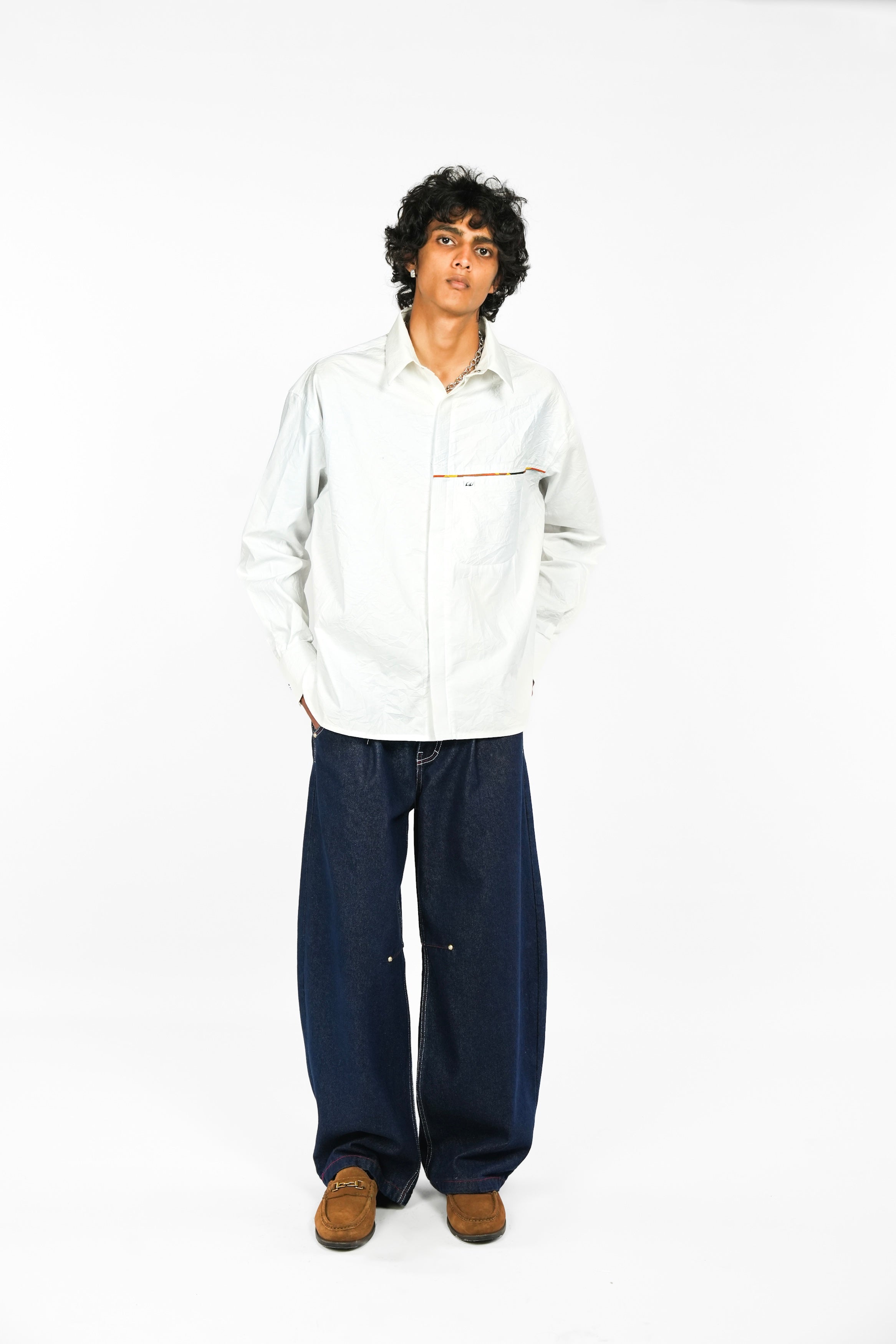 Crushed Shirt-White - RTW