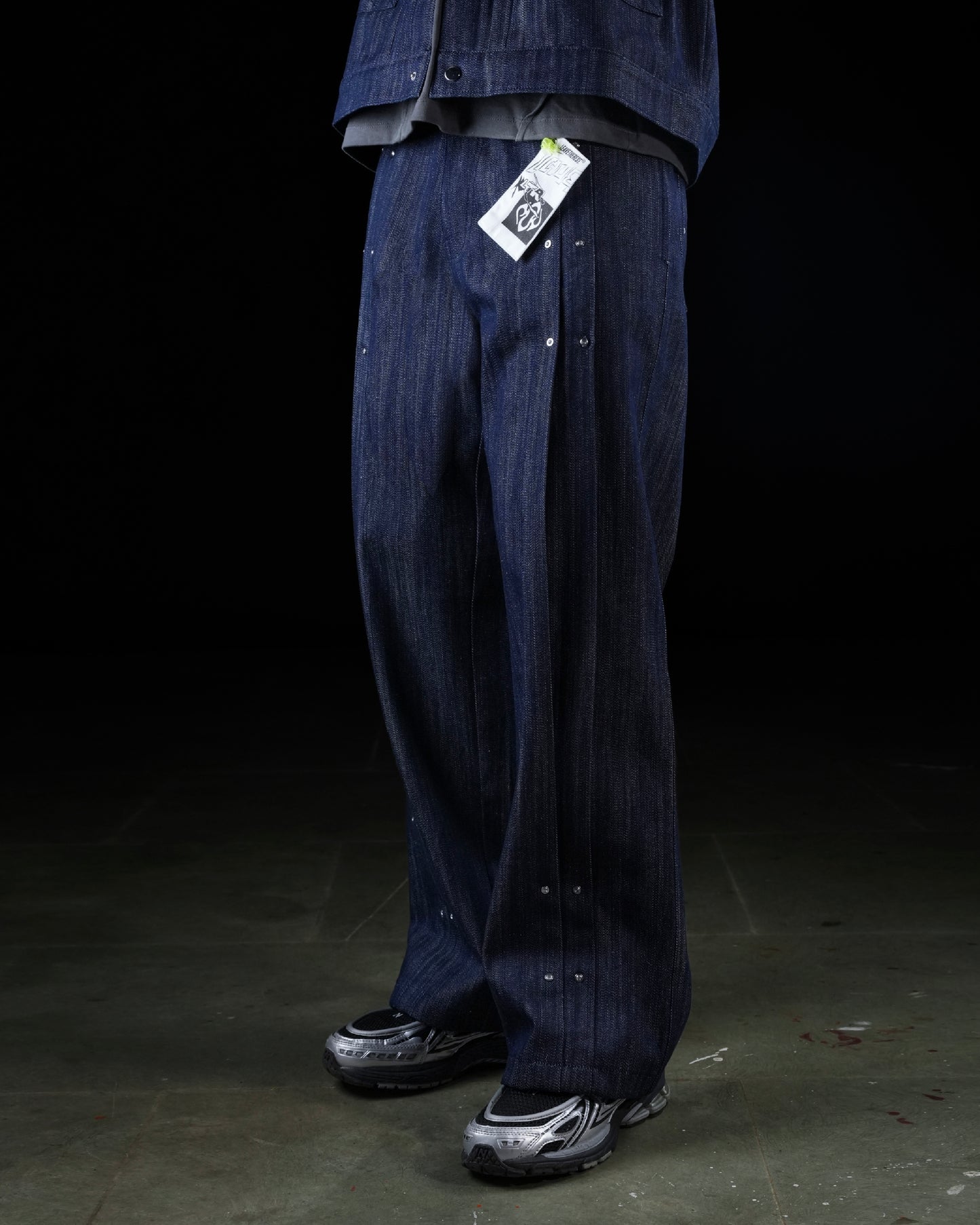 Pleated Slub Jeans- Indigo - MTM