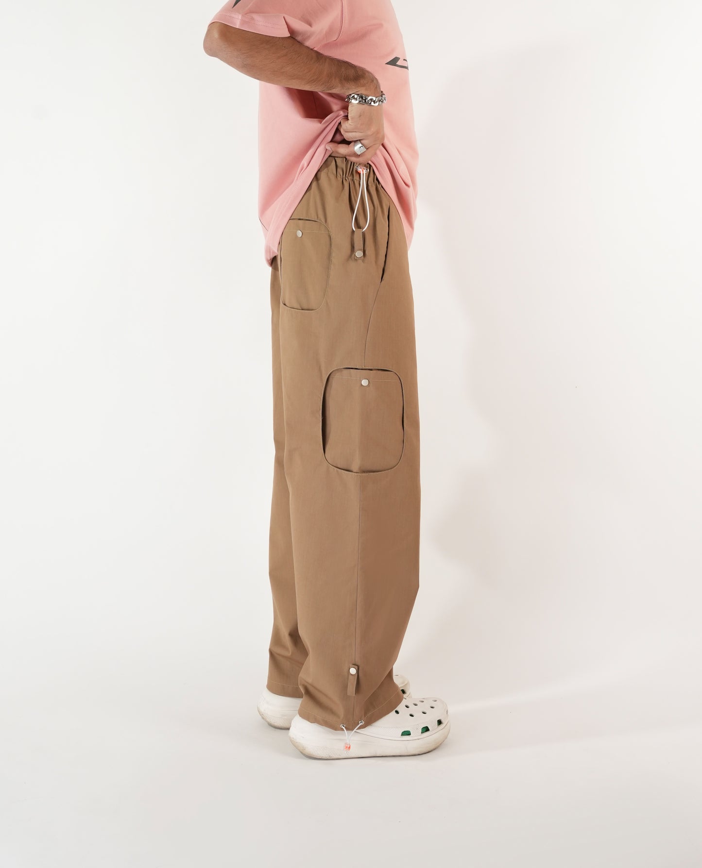 Pop Out Parachute Pant-Khakhi - MTM