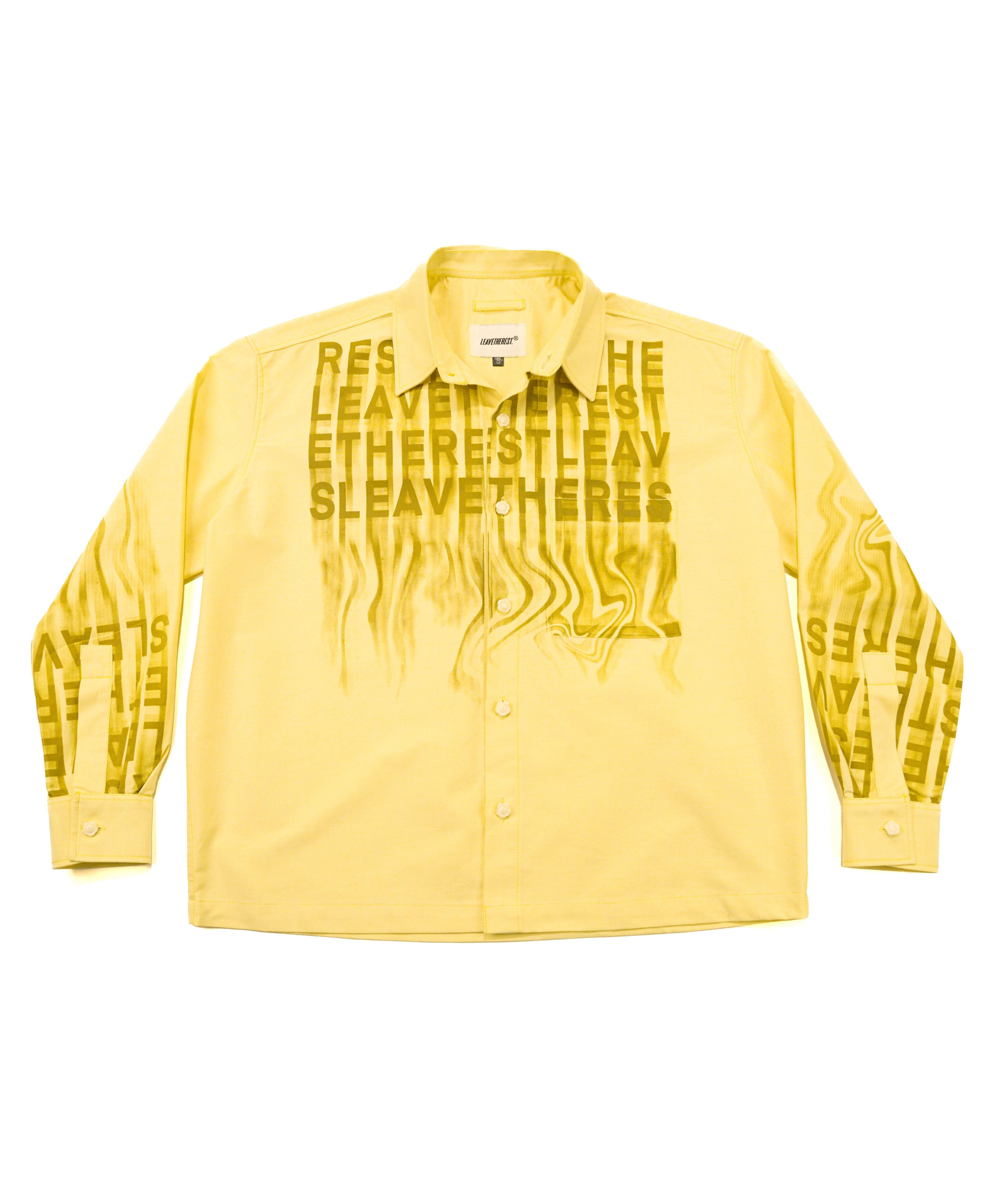 Big Print oxford shirt-Yellow - RTW