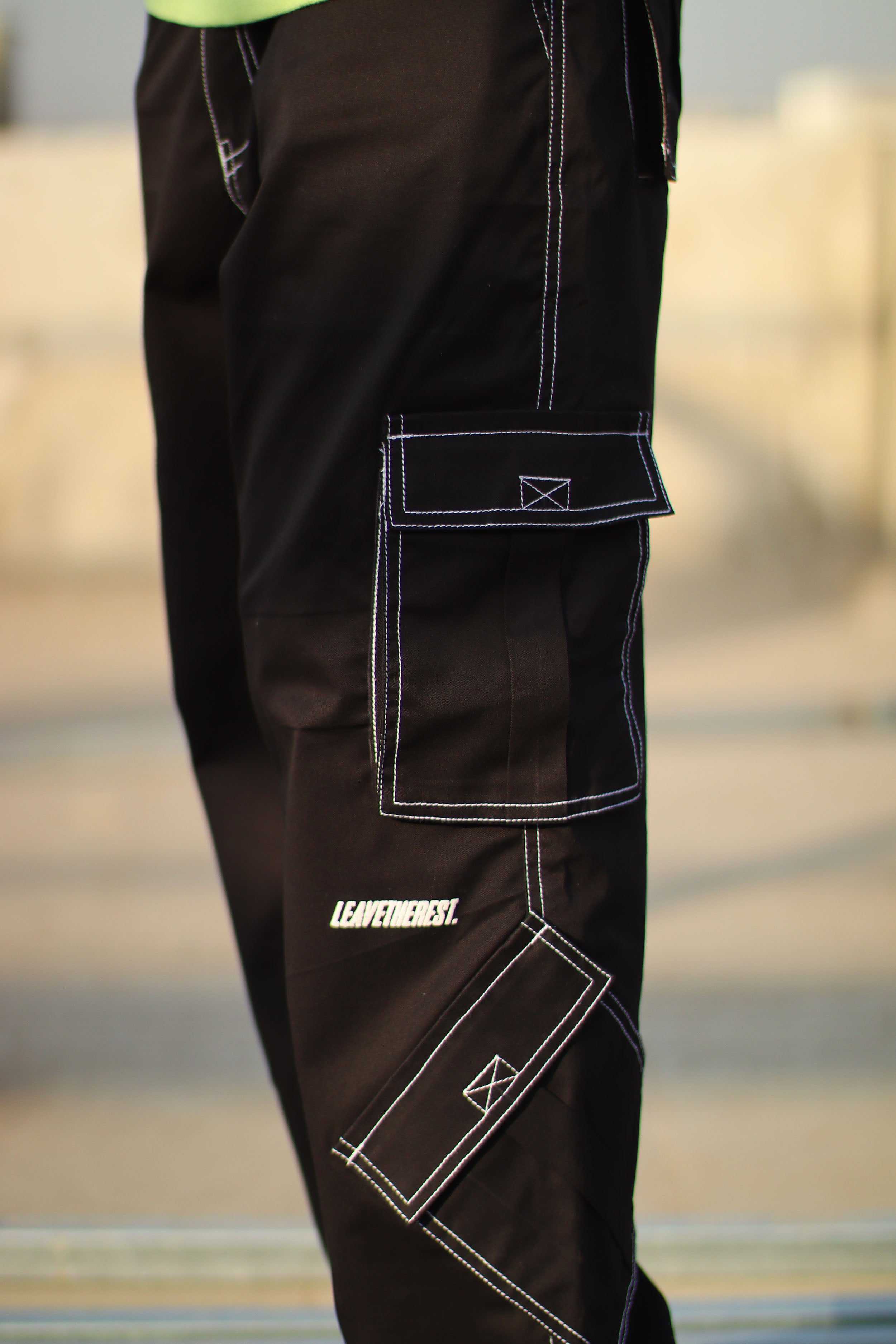 Buy Choco Brown Black Contrast 8 Pocket Cargo Trousers Online in Pakistan -  Shopism.pk